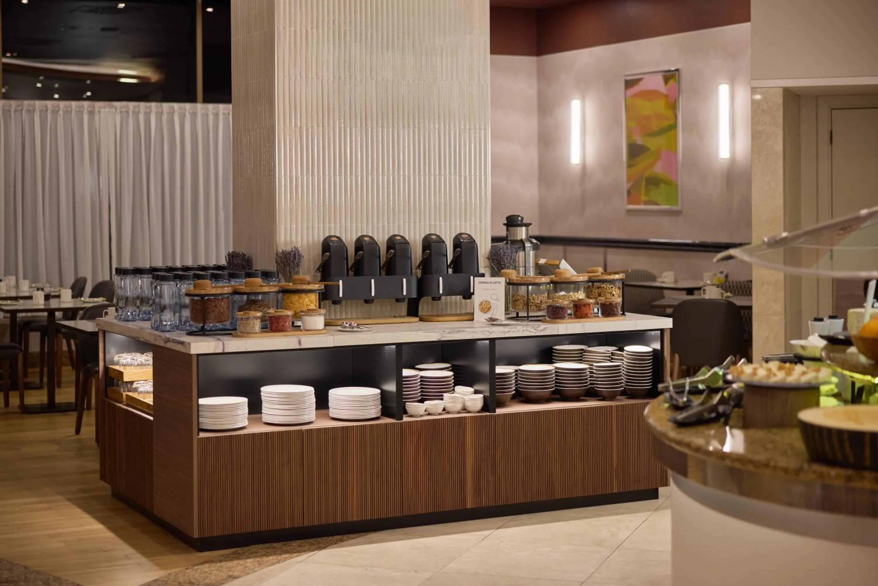 Buffet breakfast in Hilton Milan