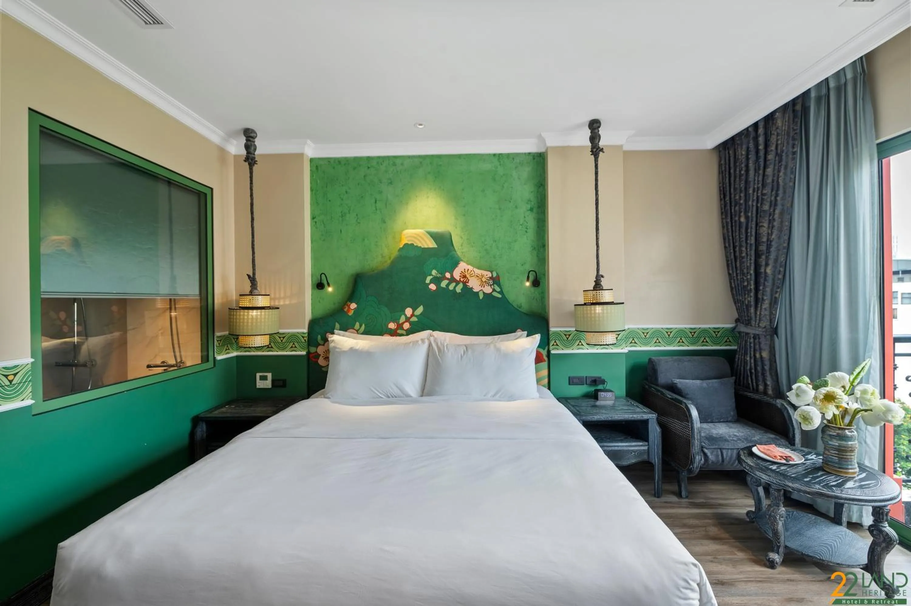 Bed in 22Land Heritage Hotel & Retreat