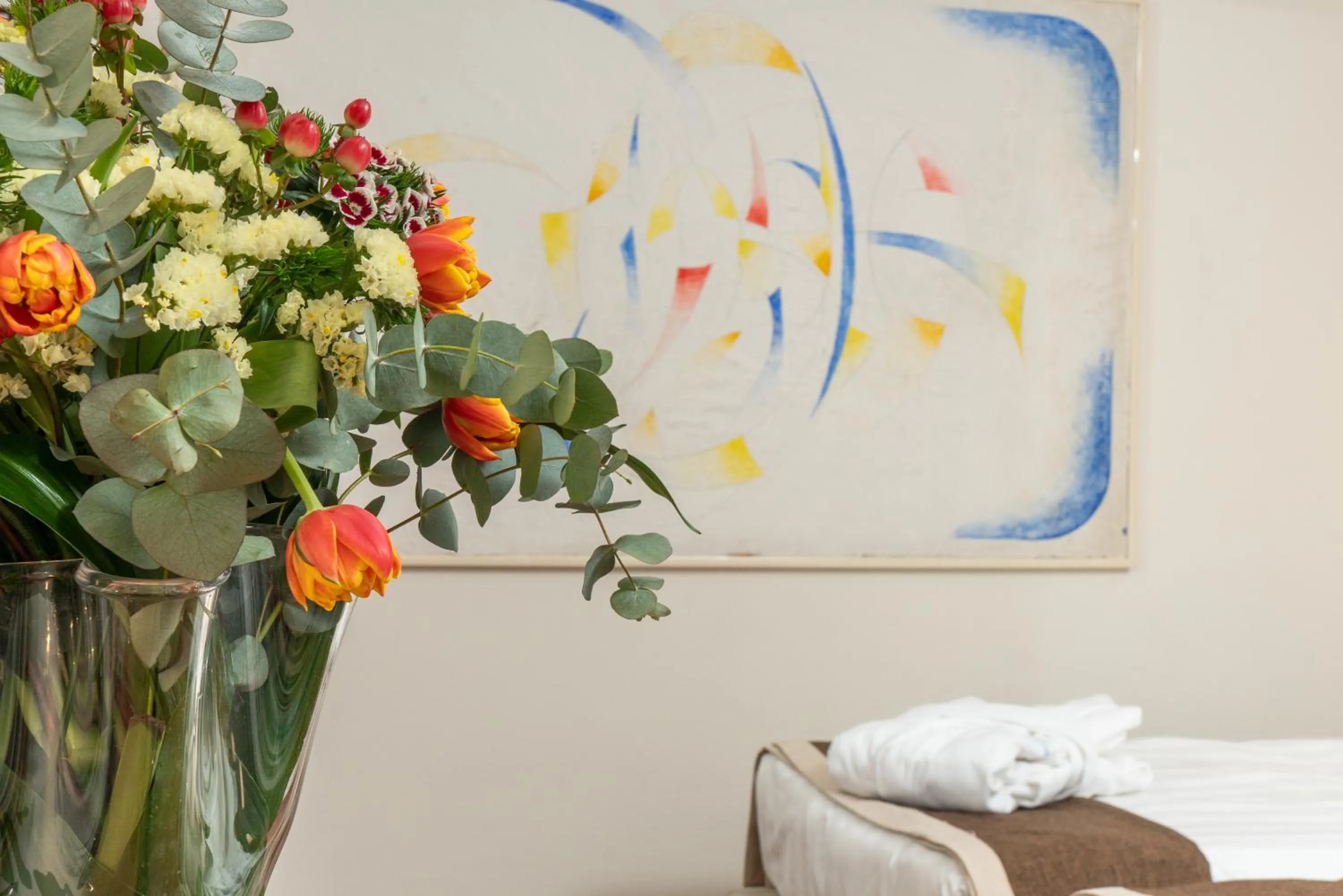 Decorative detail, Bed in Hotel Royal Falcone