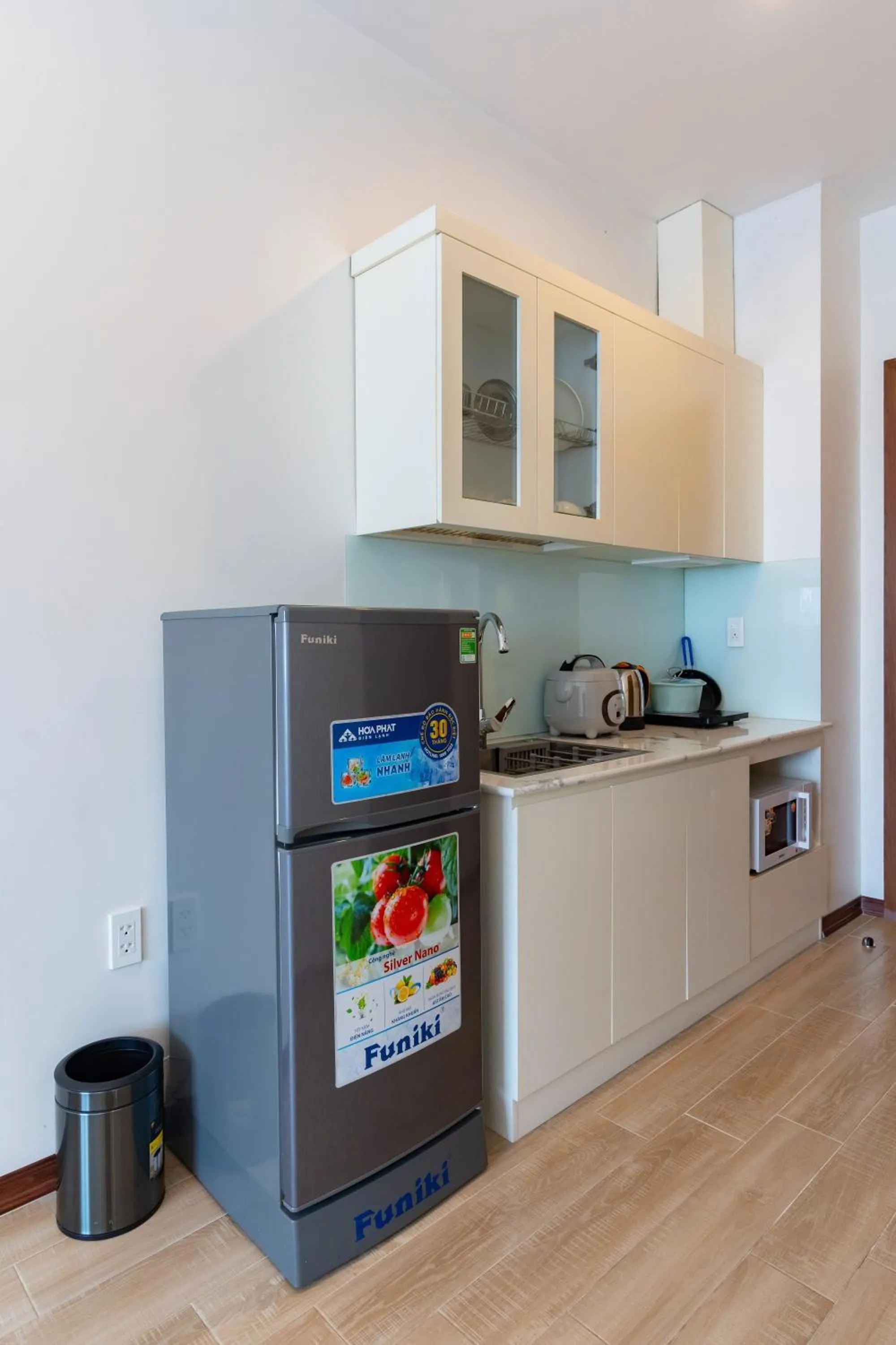 Kitchen or kitchenette in Grand Hill Hotel & Apartment