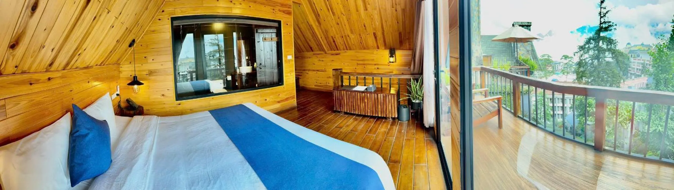 Balcony/Terrace, Bed in Sapa Pine Hill Eco Lodge