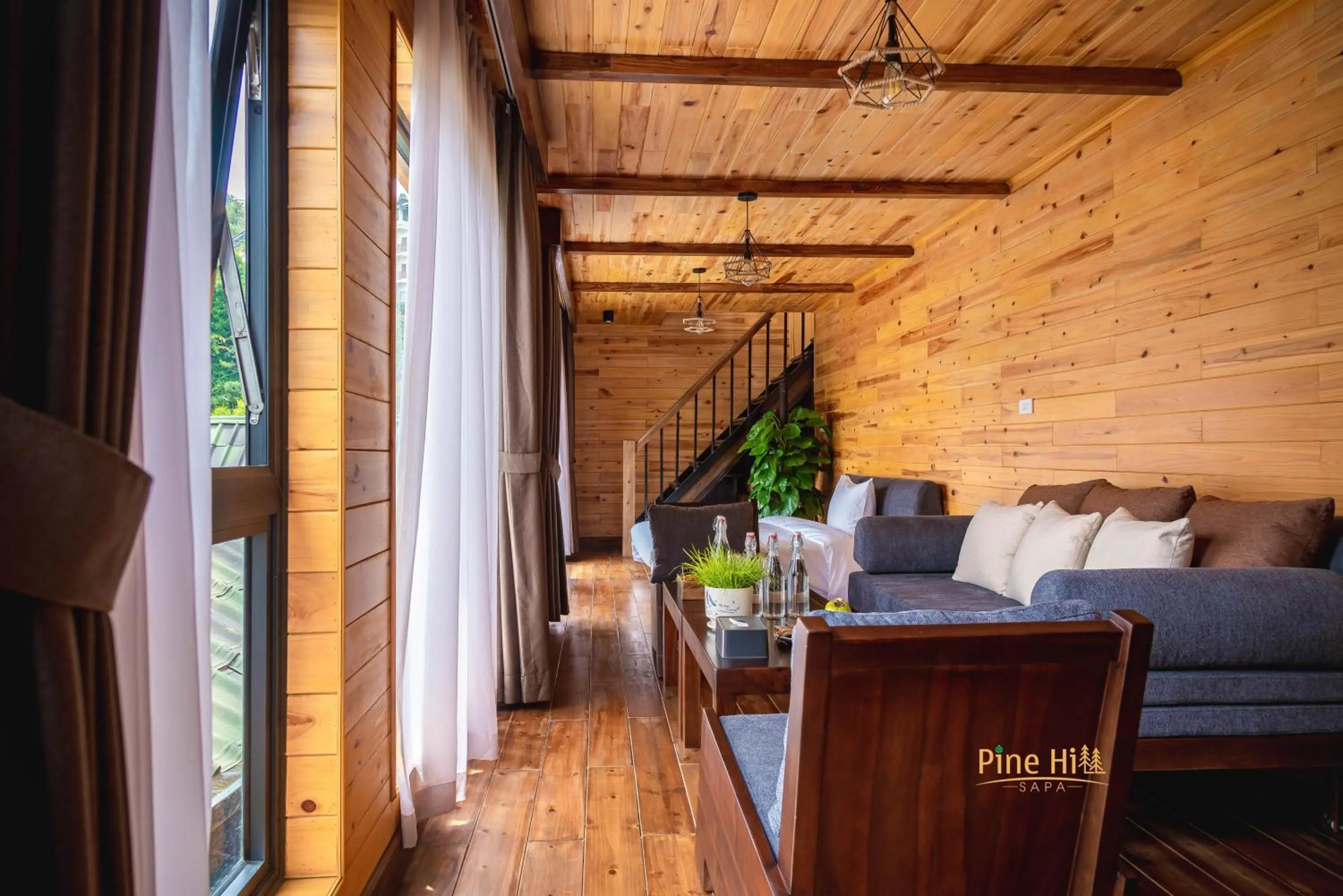 Living room in Sapa Pine Hill Eco Lodge