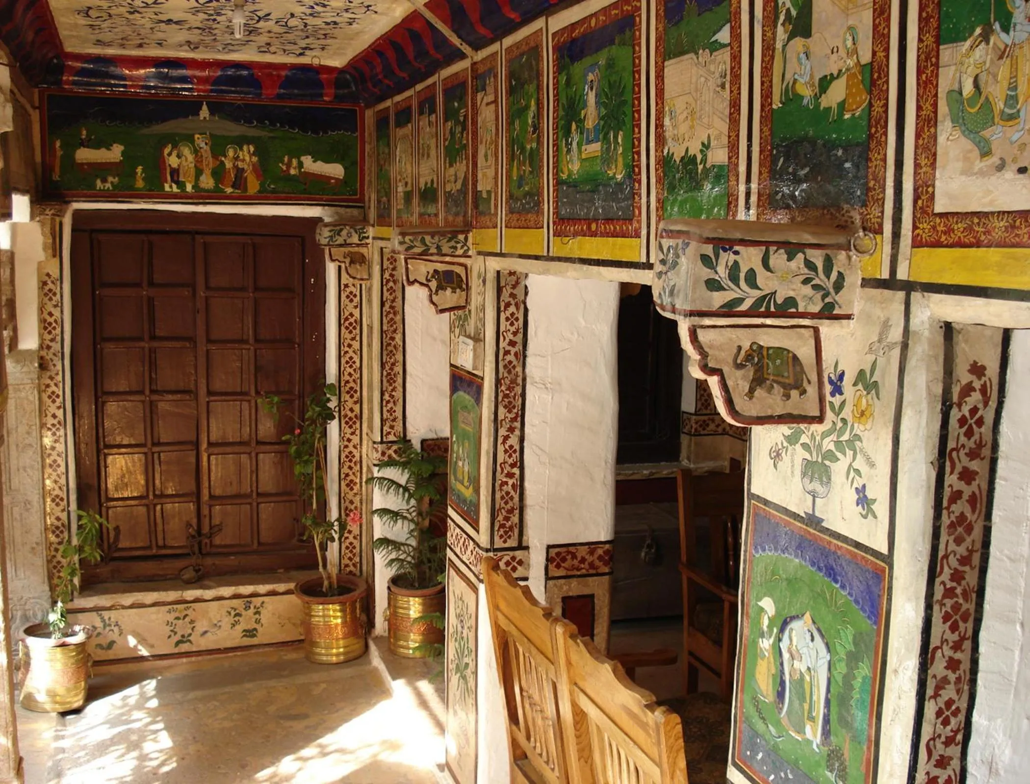 Decorative detail in Haveli Braj Bhushanjee Heritage Hotel and Museum