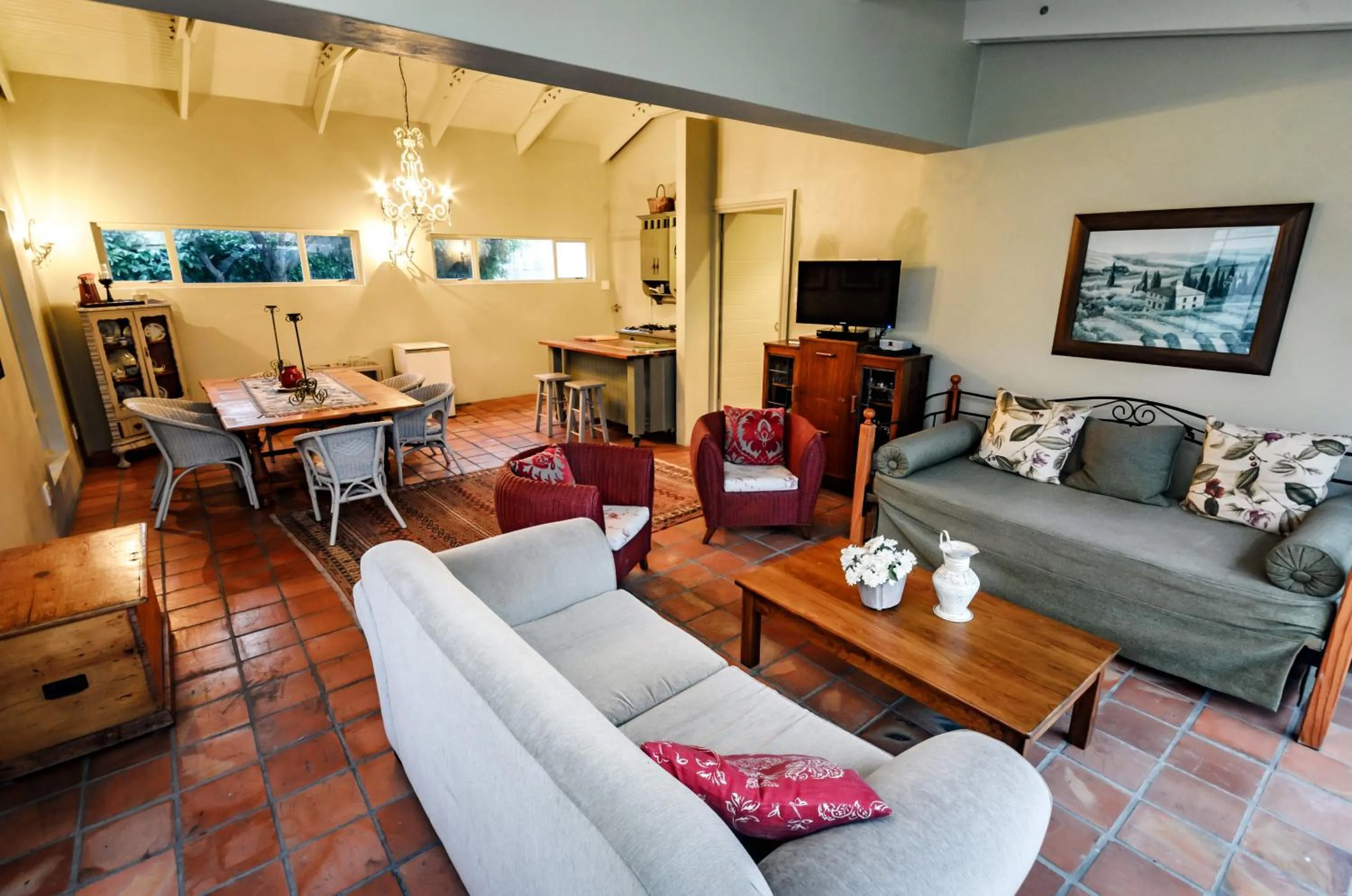 Seating area in First Avenue Guesthouse