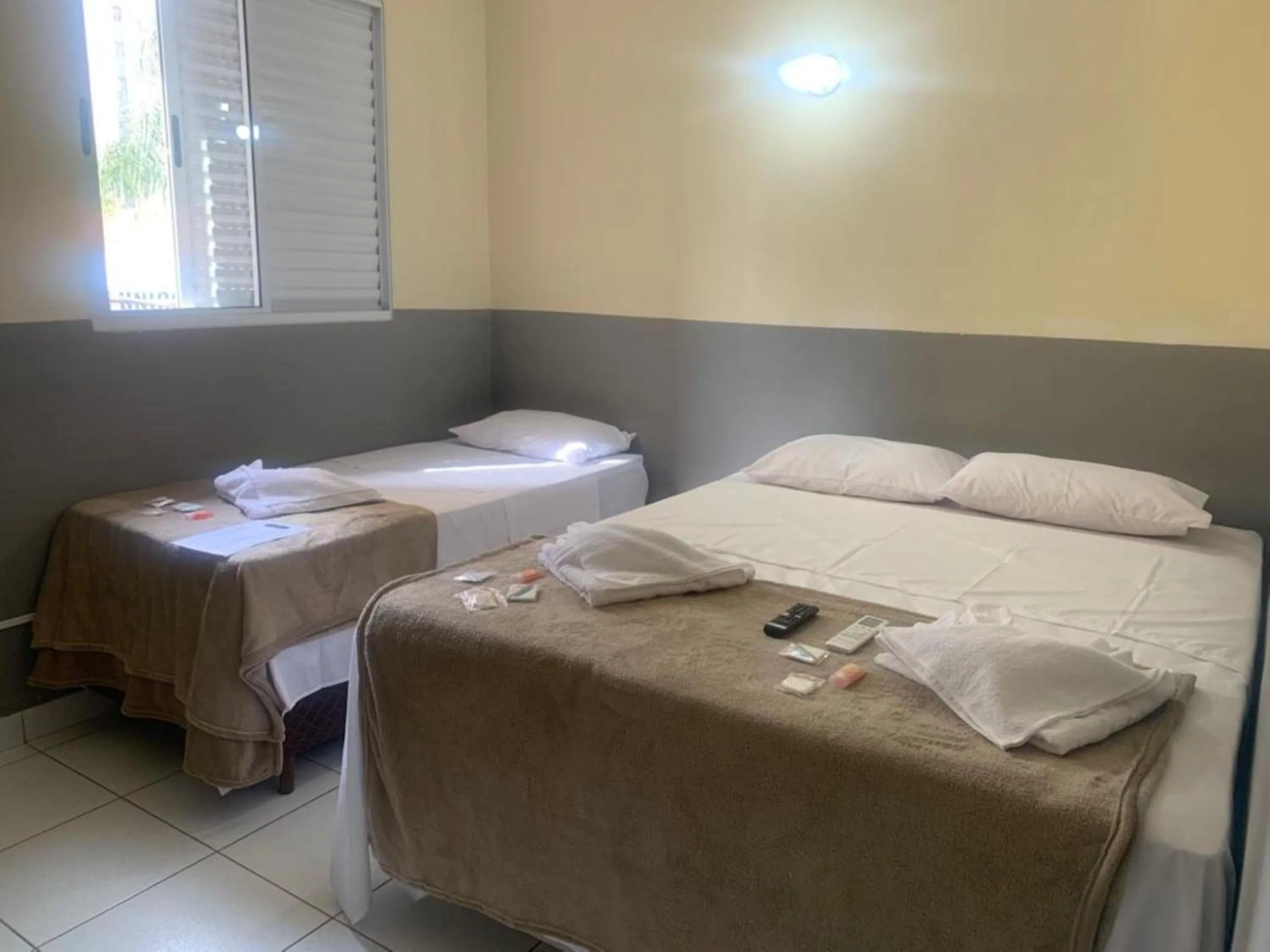 Bed in Hotel Barão Ribeirão