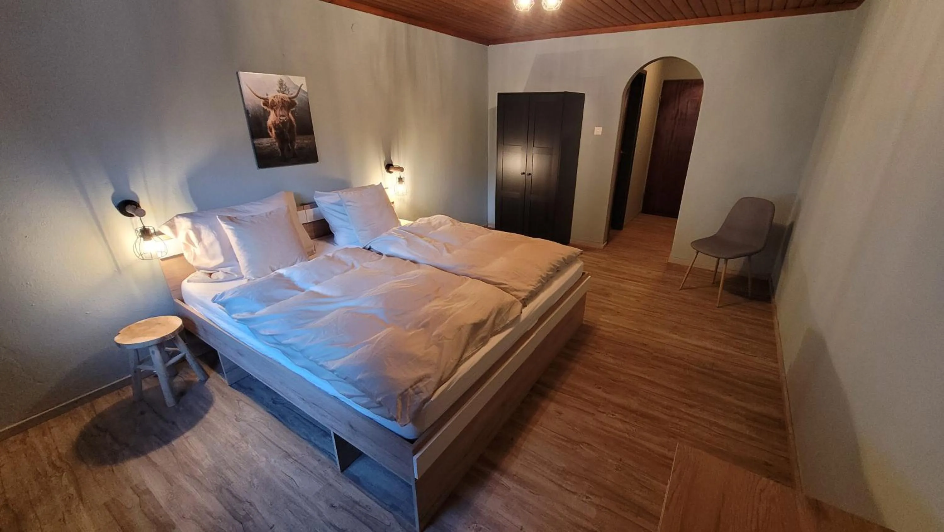 Bedroom, Bed in Haus Grübl