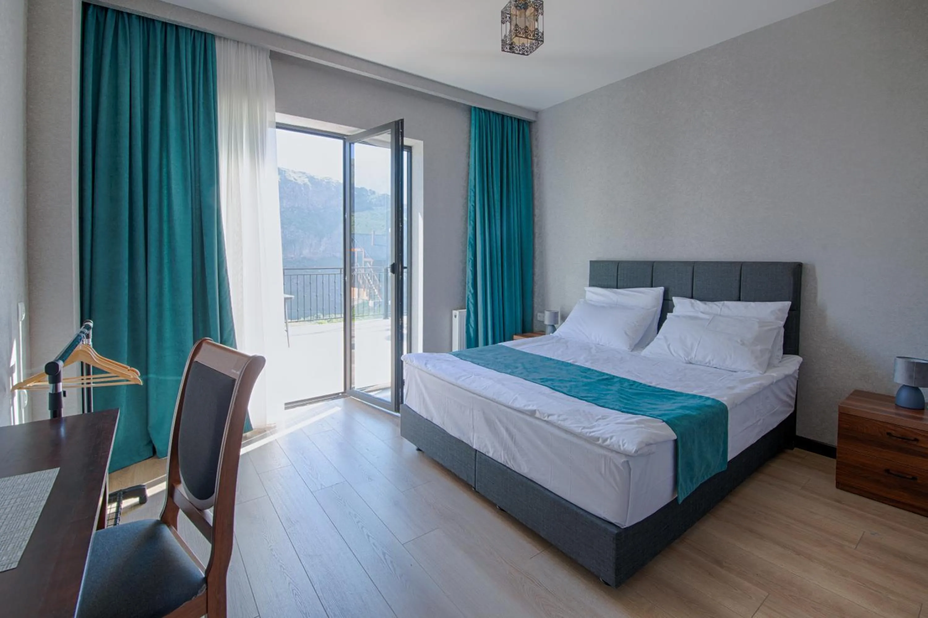 Bed in Hotel GENI Kazbegi