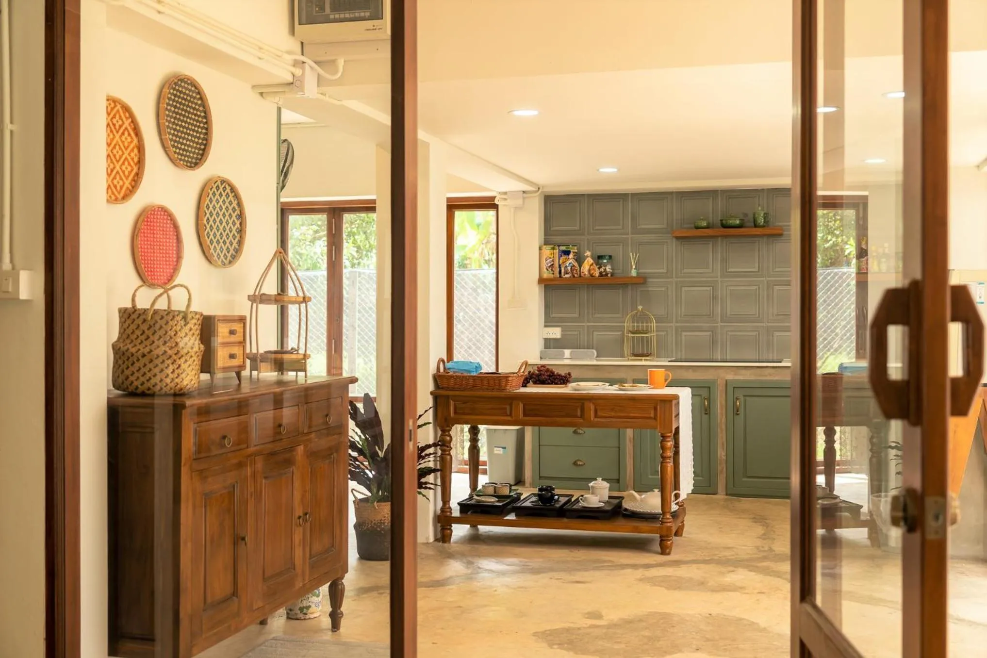 Kitchen or kitchenette in Phi Private Villa: Luxury Thai with Riverview