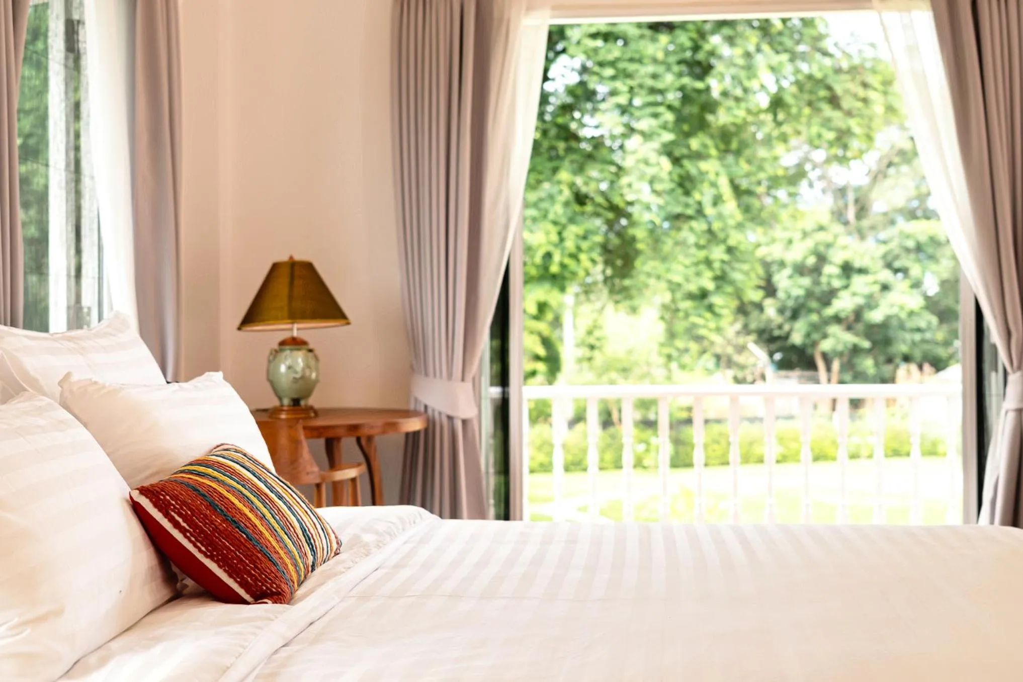 Bedroom, Bed in Phi Private Villa: Luxury Thai with Riverview