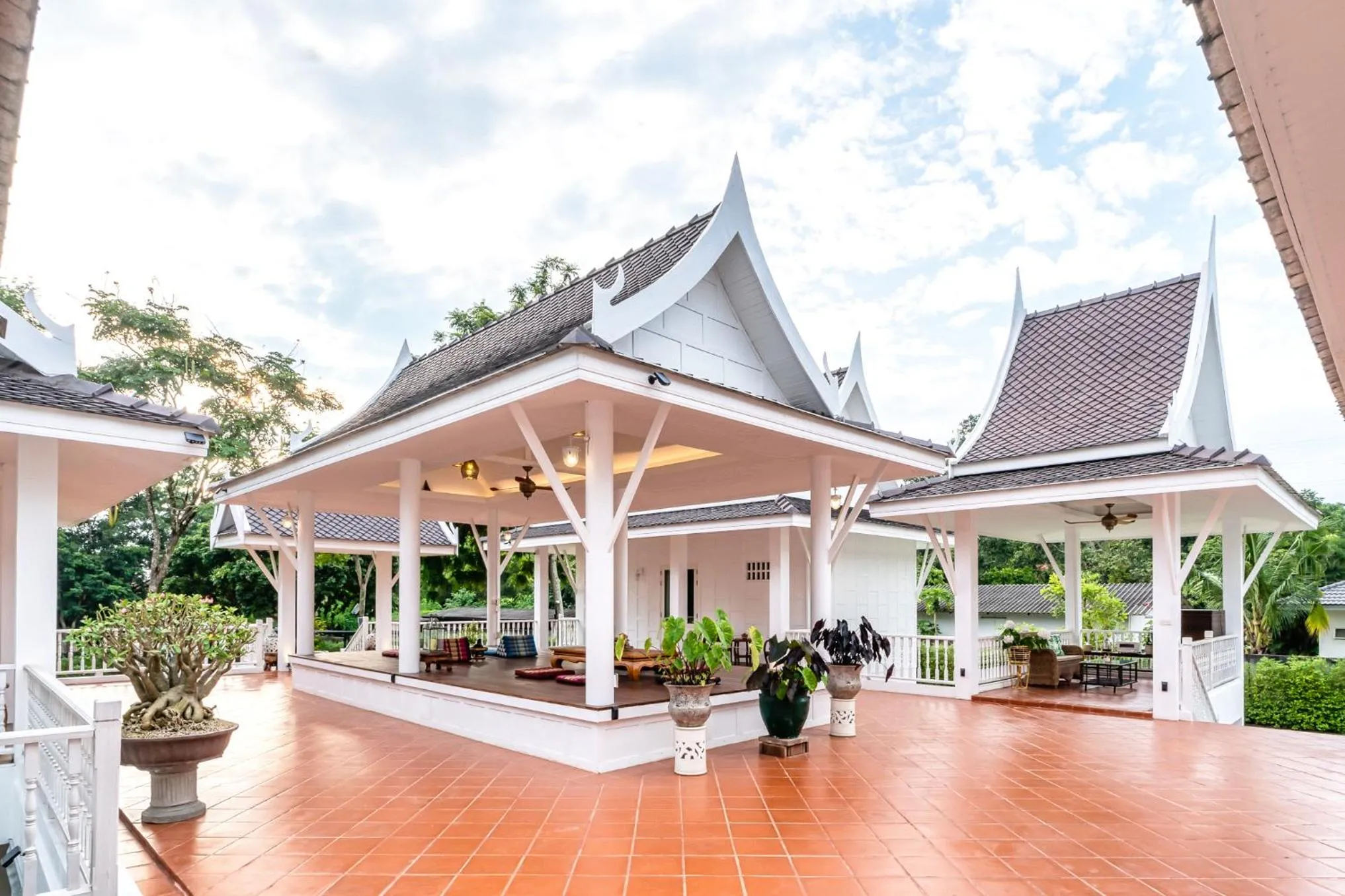 Patio in Phi Private Villa: Luxury Thai with Riverview
