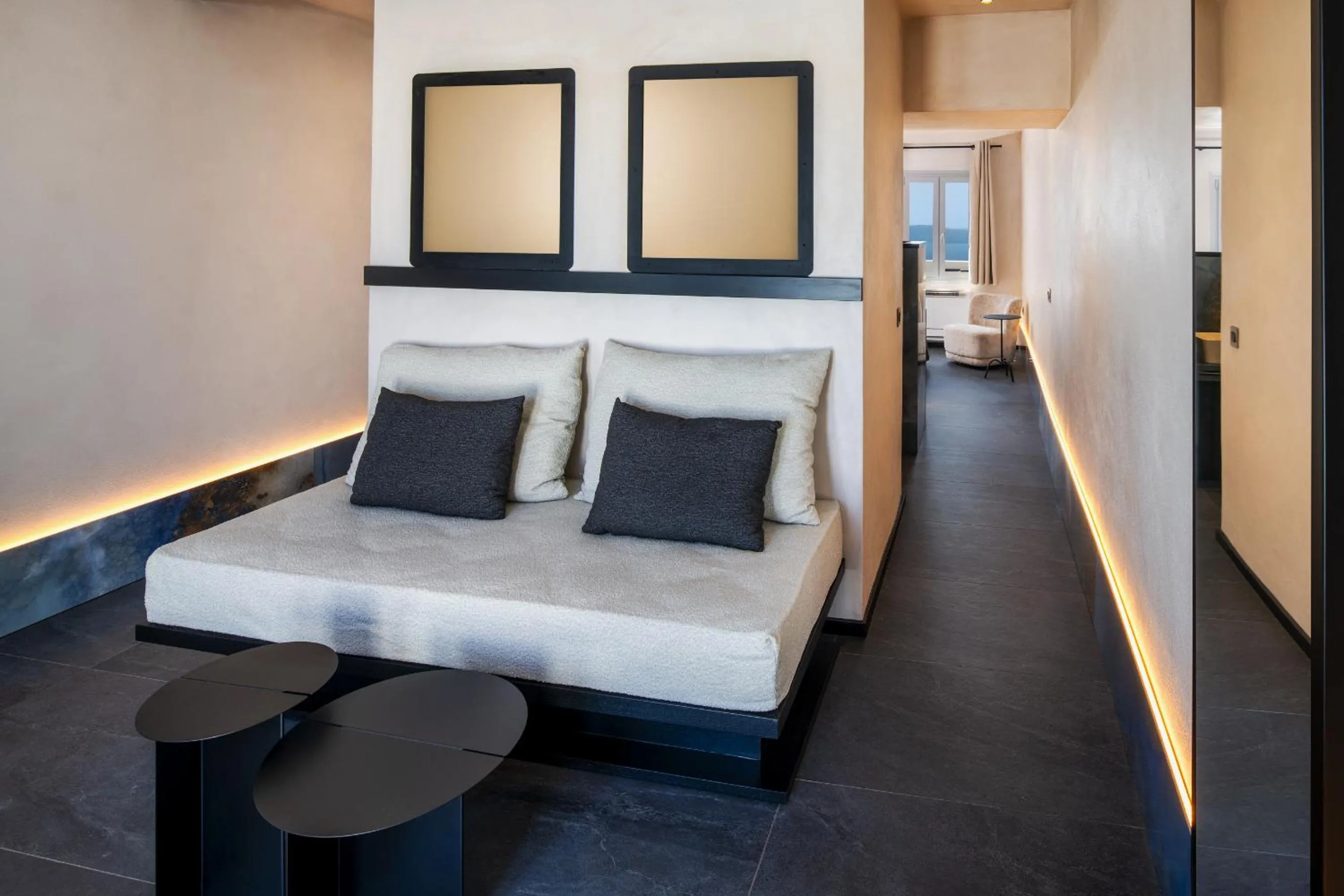 Seating area, Bed in Imerti Suites