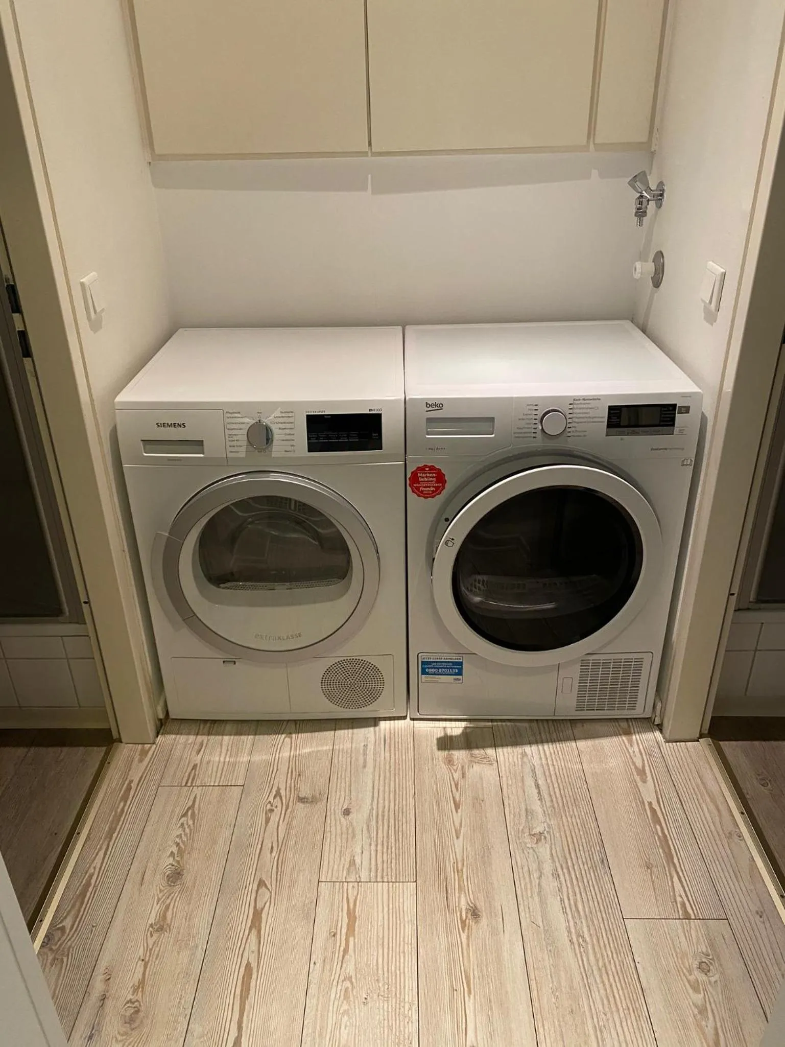 washing machine in Gästehaus Lavendel