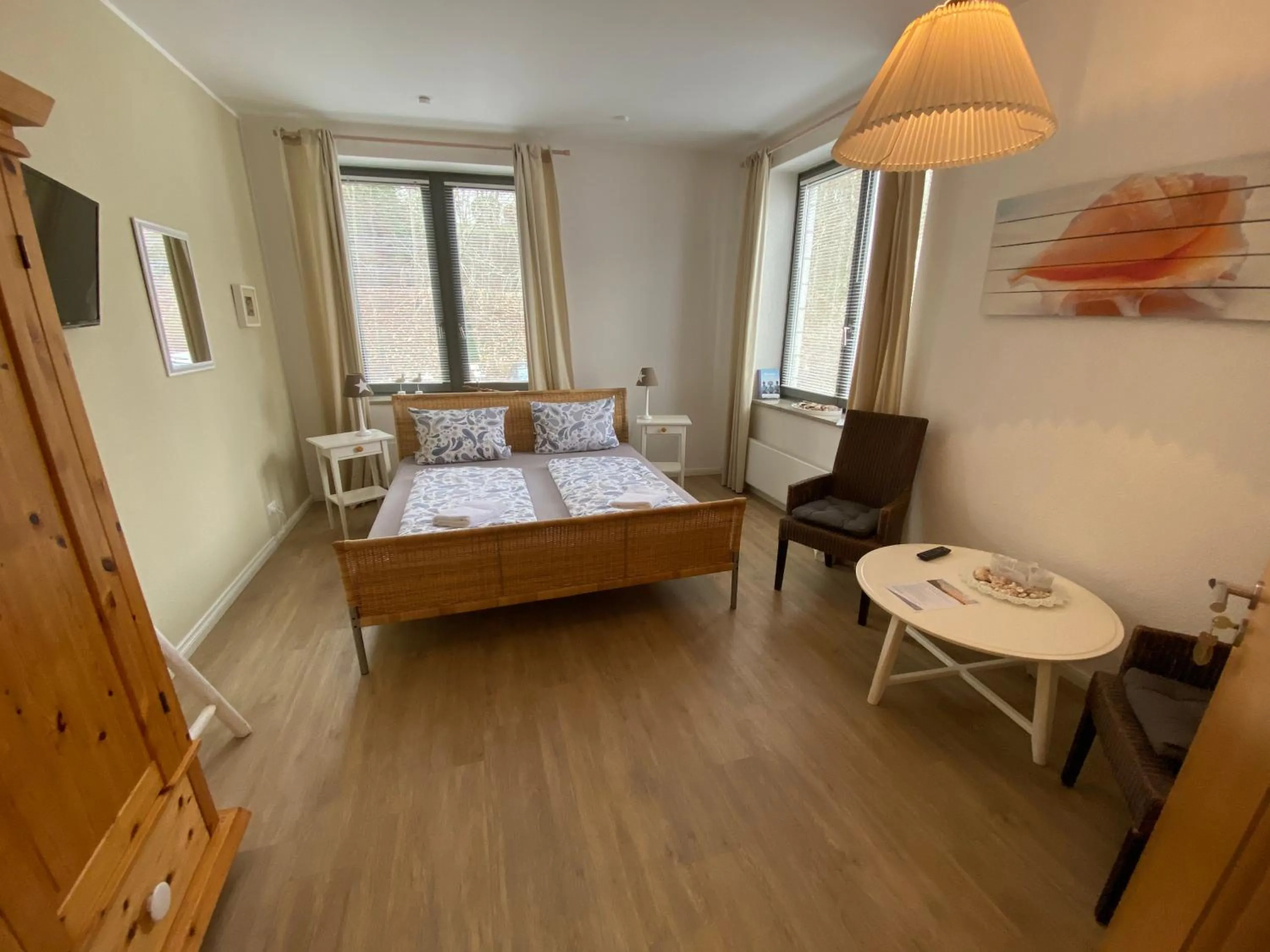 Photo of the whole room, Bed in Gästehaus Lavendel