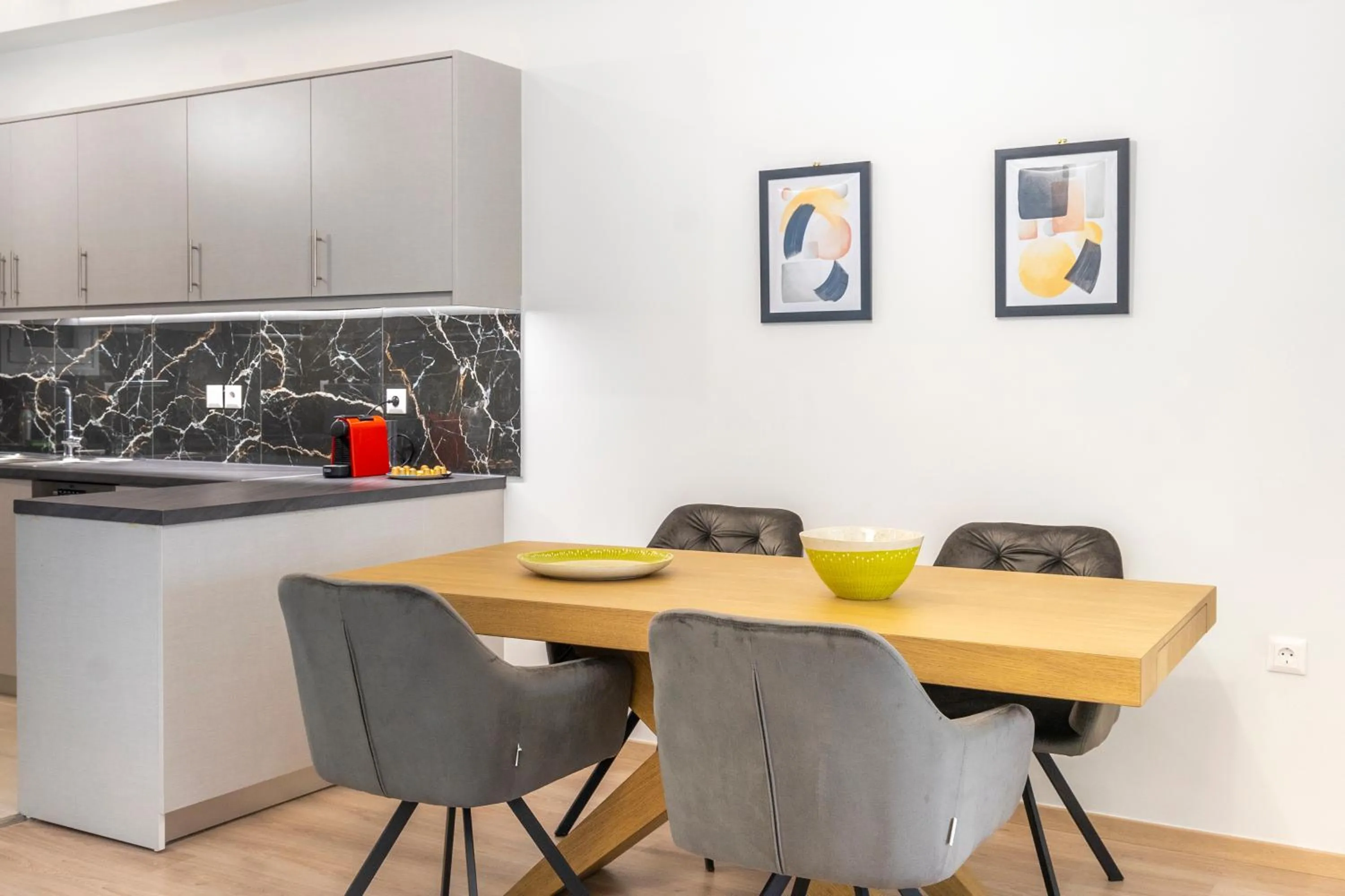 Kitchen or kitchenette in 2 Bedroom condo with dream balcony