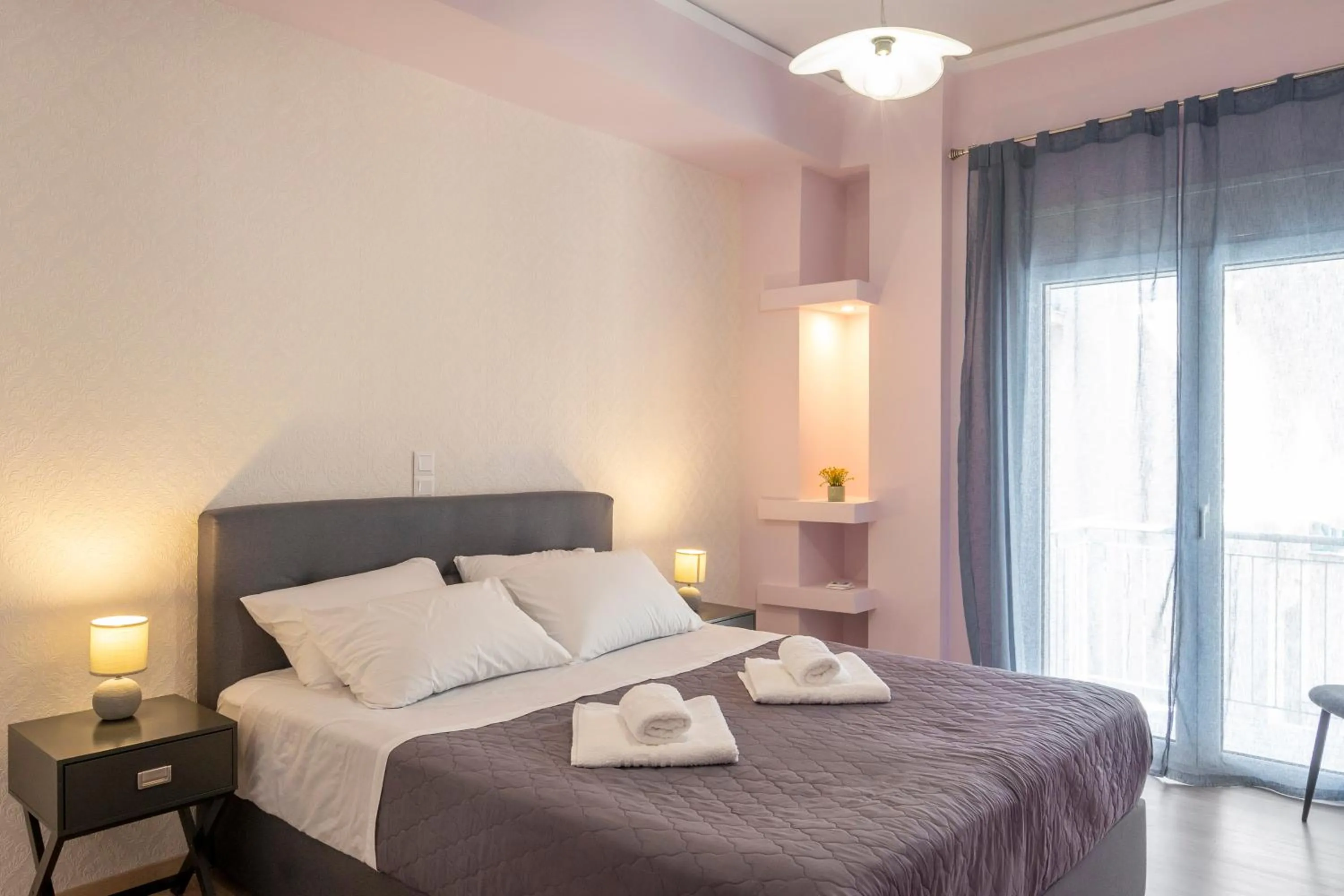 Photo of the whole room, Bed in 2 Bedroom condo with dream balcony