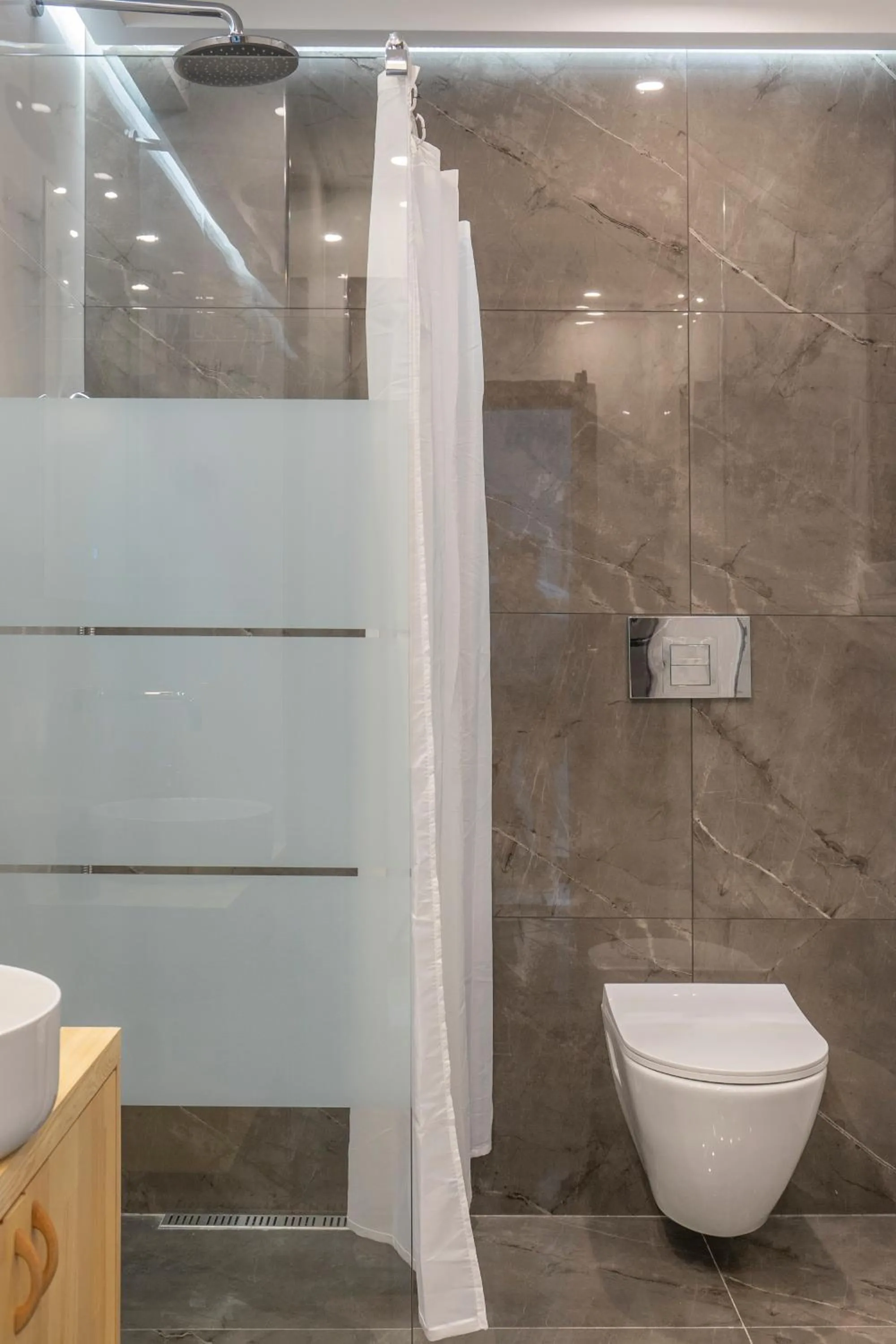 Shower in 2 Bedroom condo with dream balcony