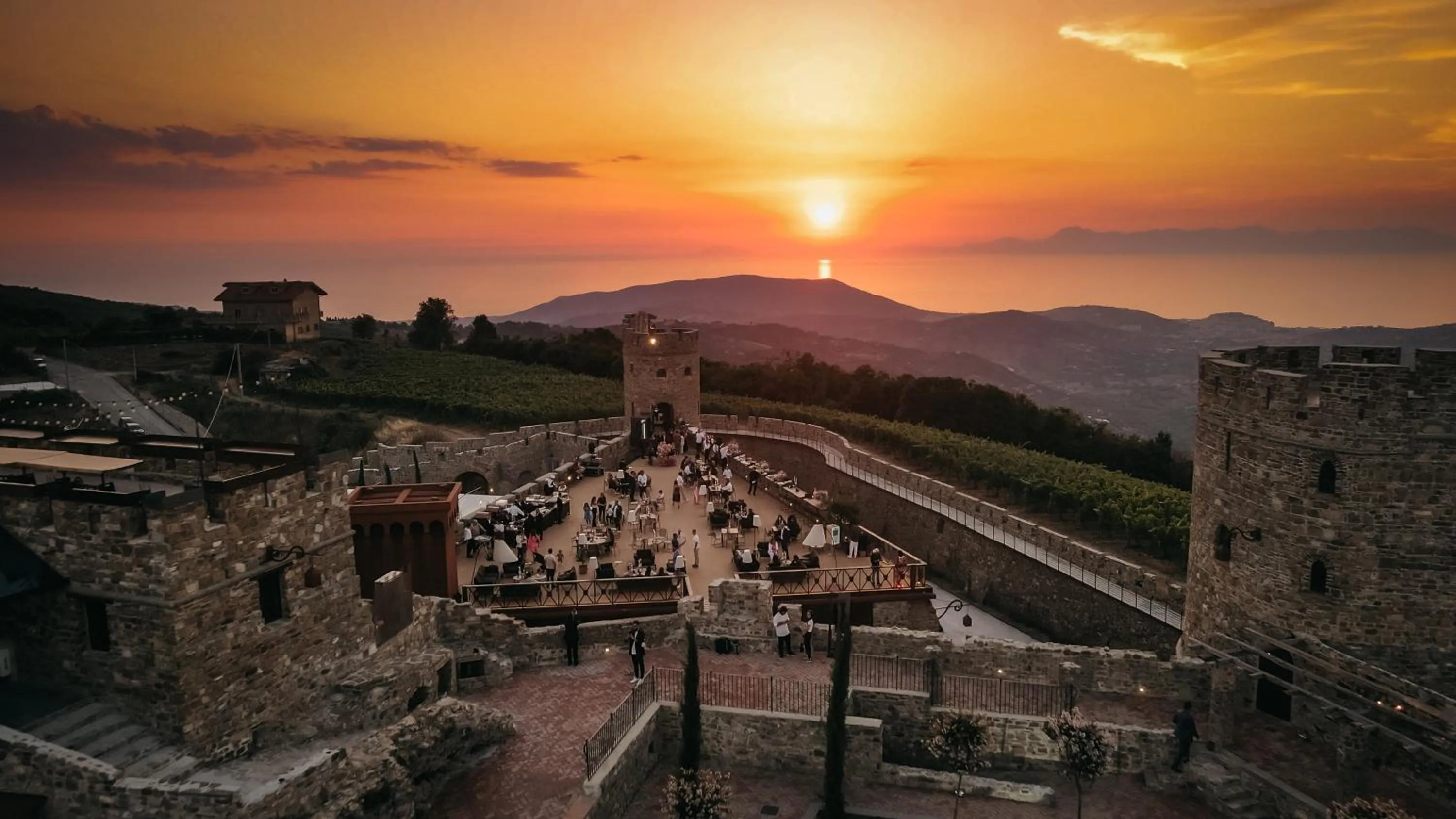 Sunset in Castello di Rocca Cilento