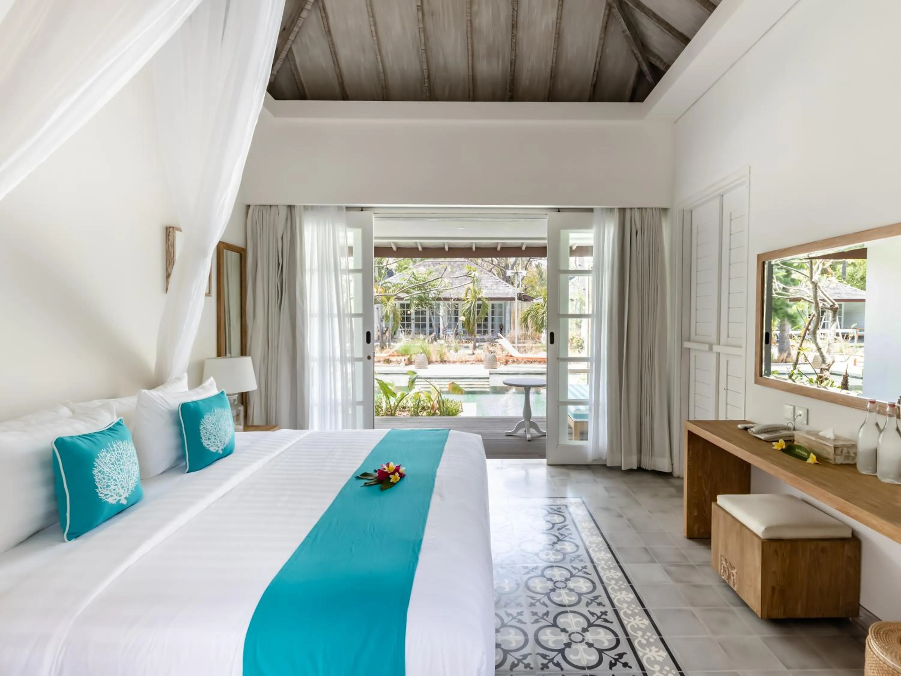 Bed in Kardia Resort Gili Trawangan A Pramana Experience