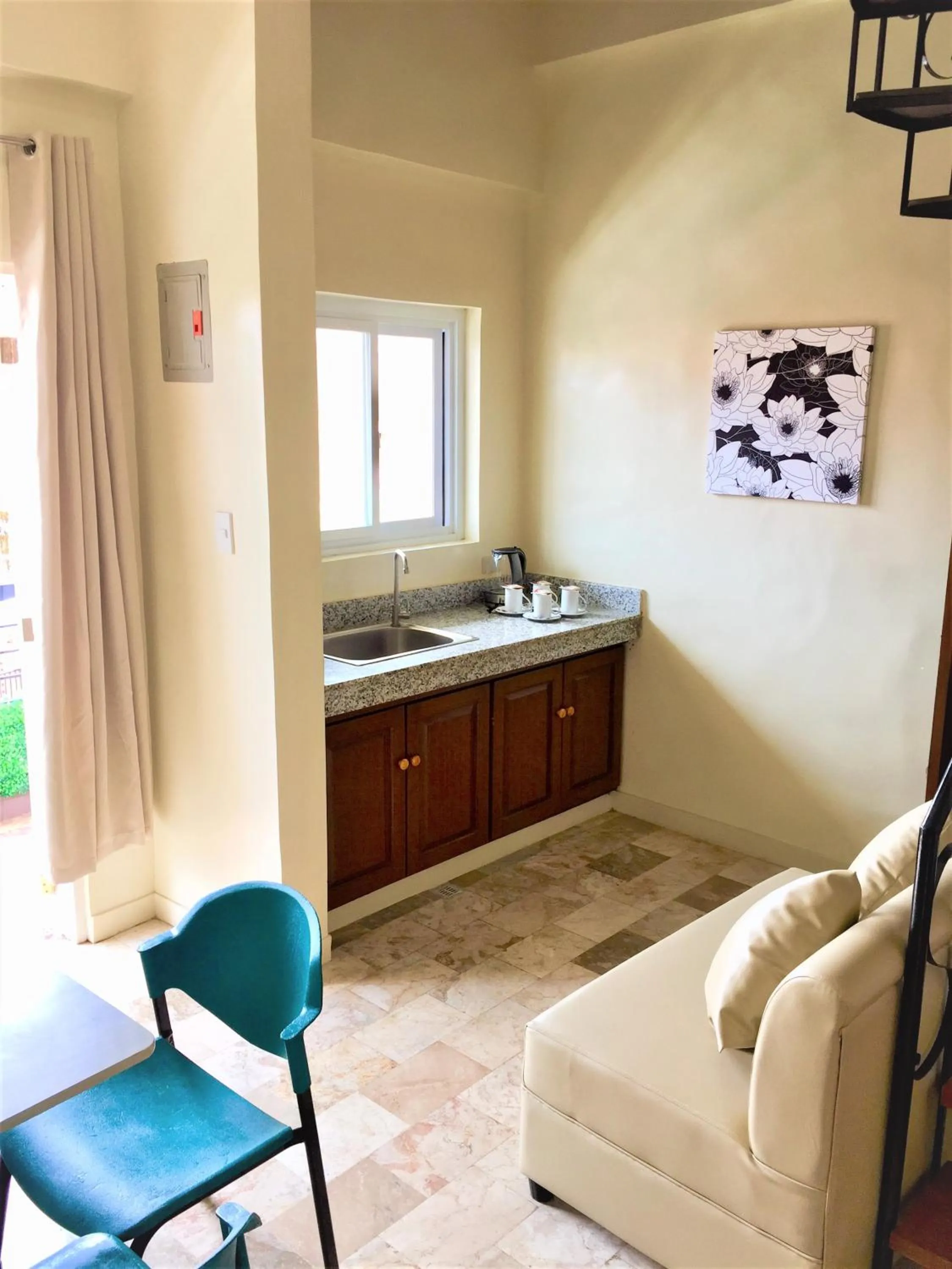 Kitchen or kitchenette in La Presca Hotel