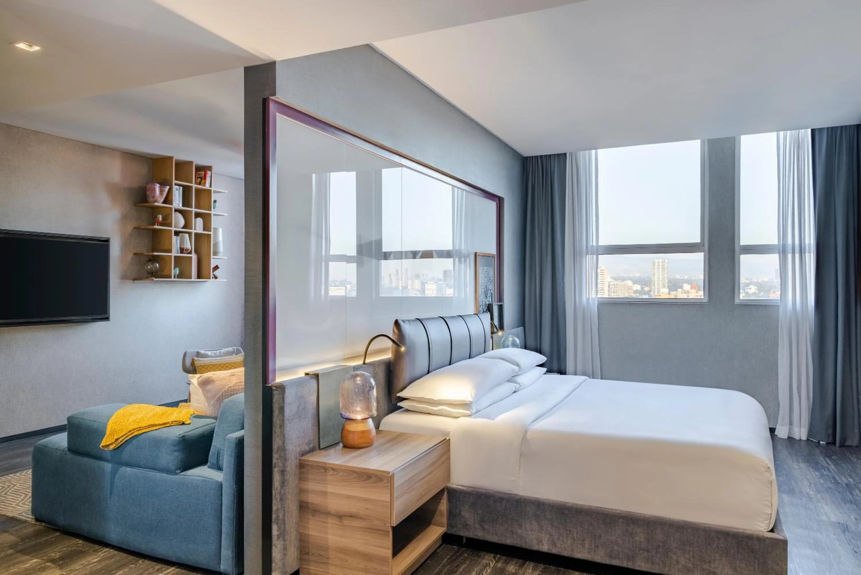 Bedroom, Bed in Andaz Condesa Mexico City, By Hyatt