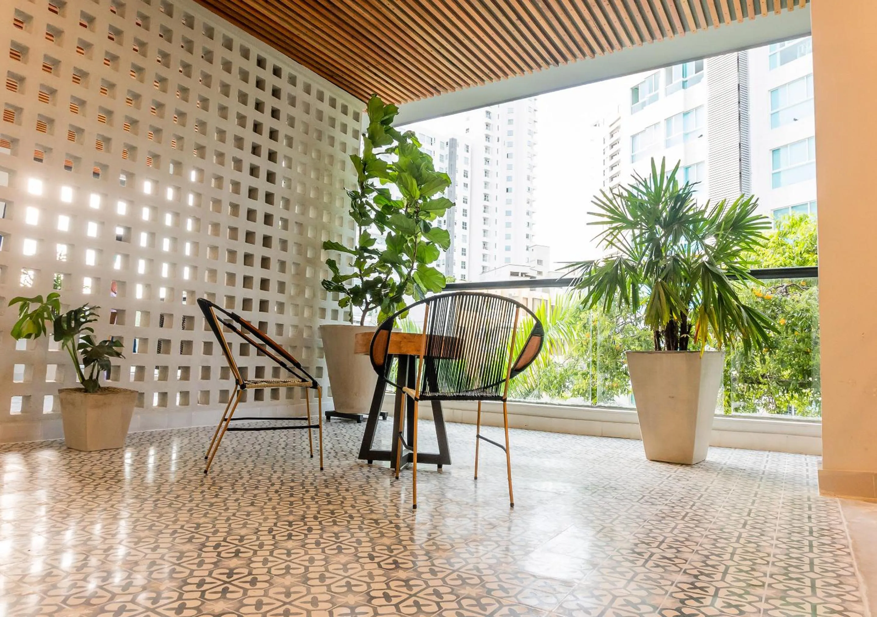 Living room in The Garden Suites