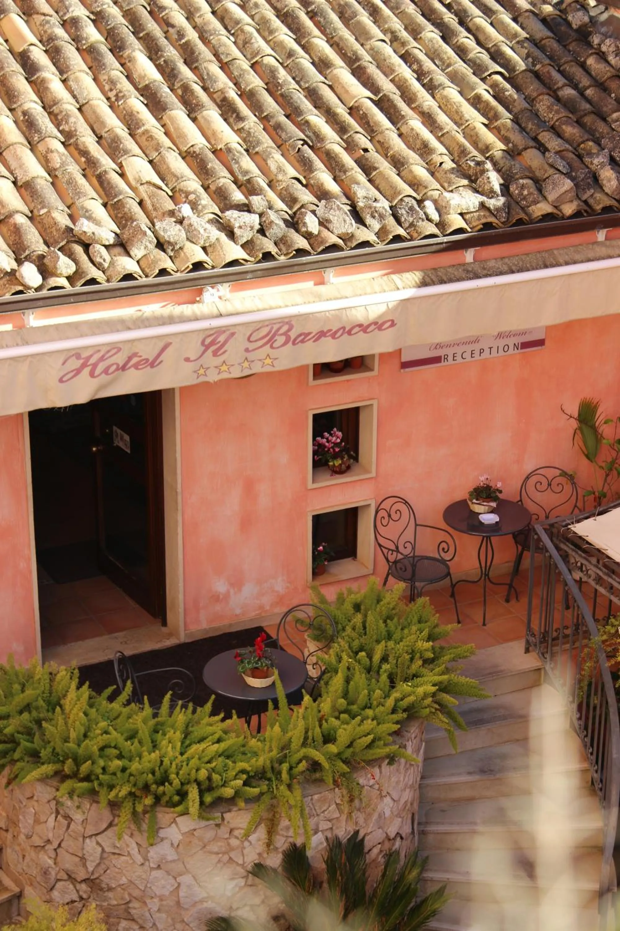 Patio in Hotel Il Barocco