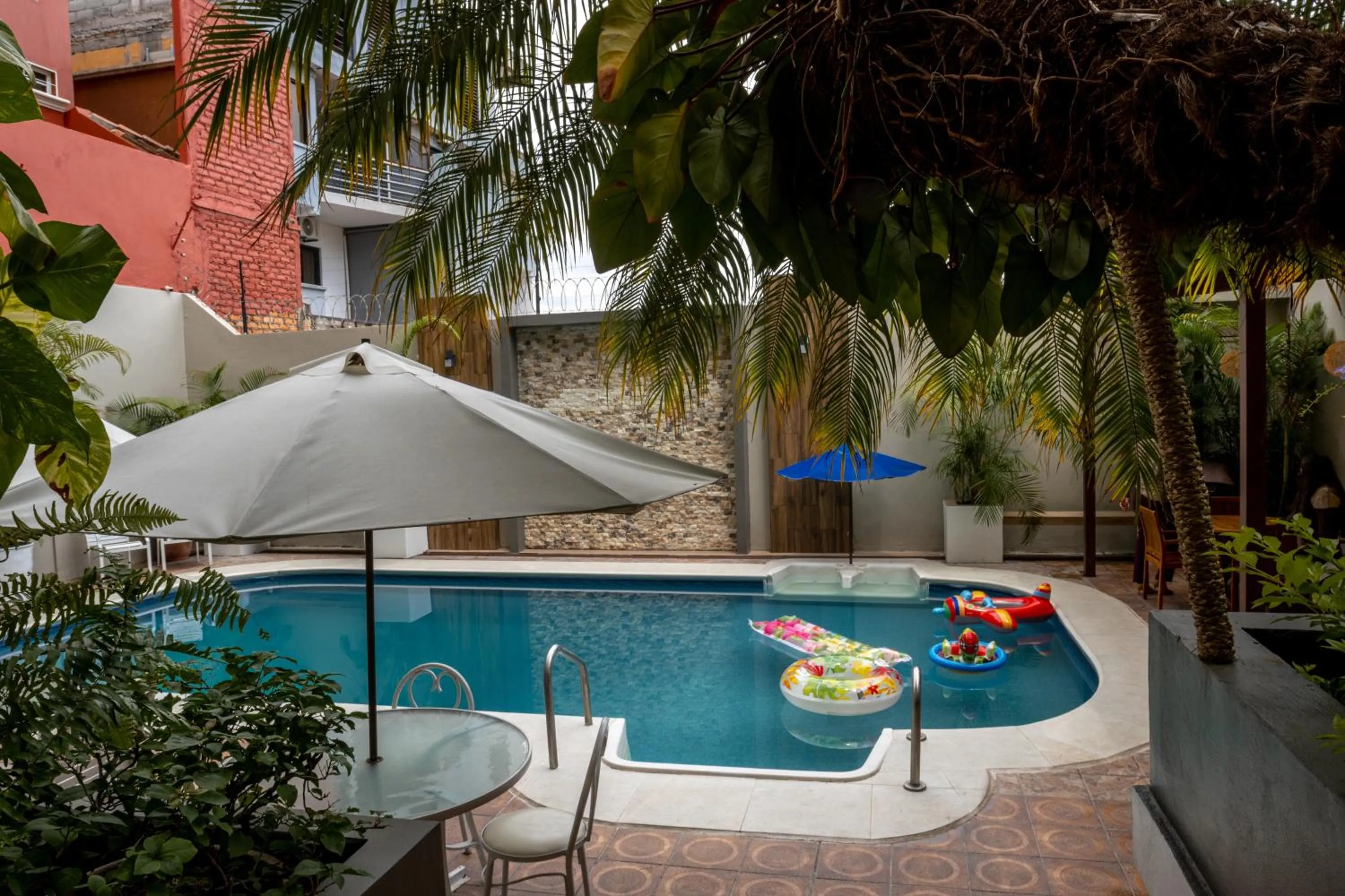 Swimming pool in Aparthotel Guijarros