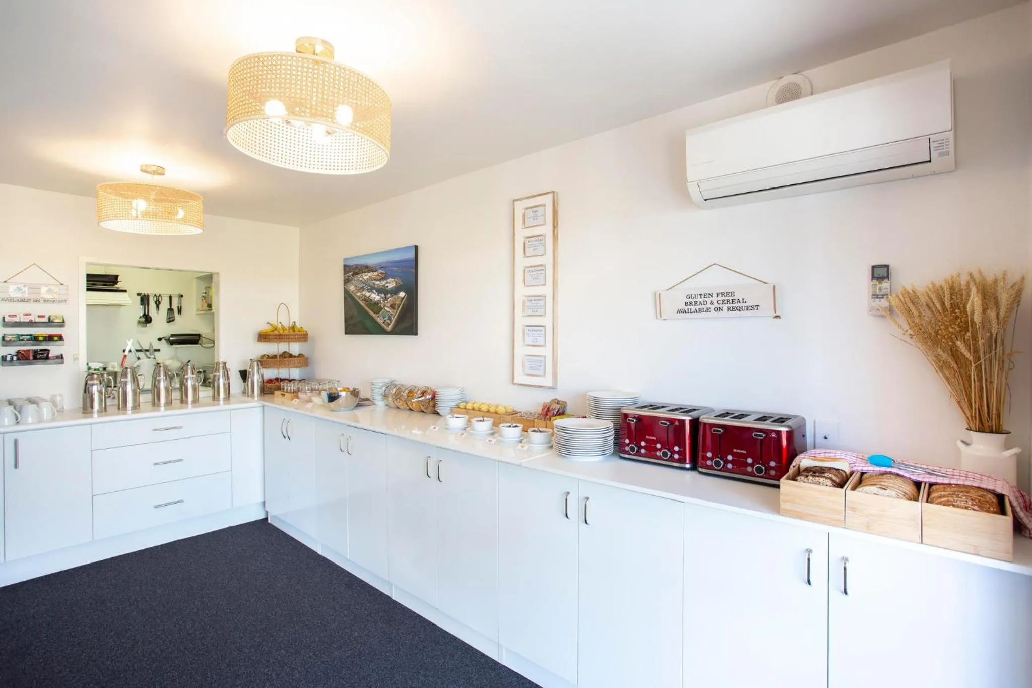 Continental breakfast in Harbourside Lodge