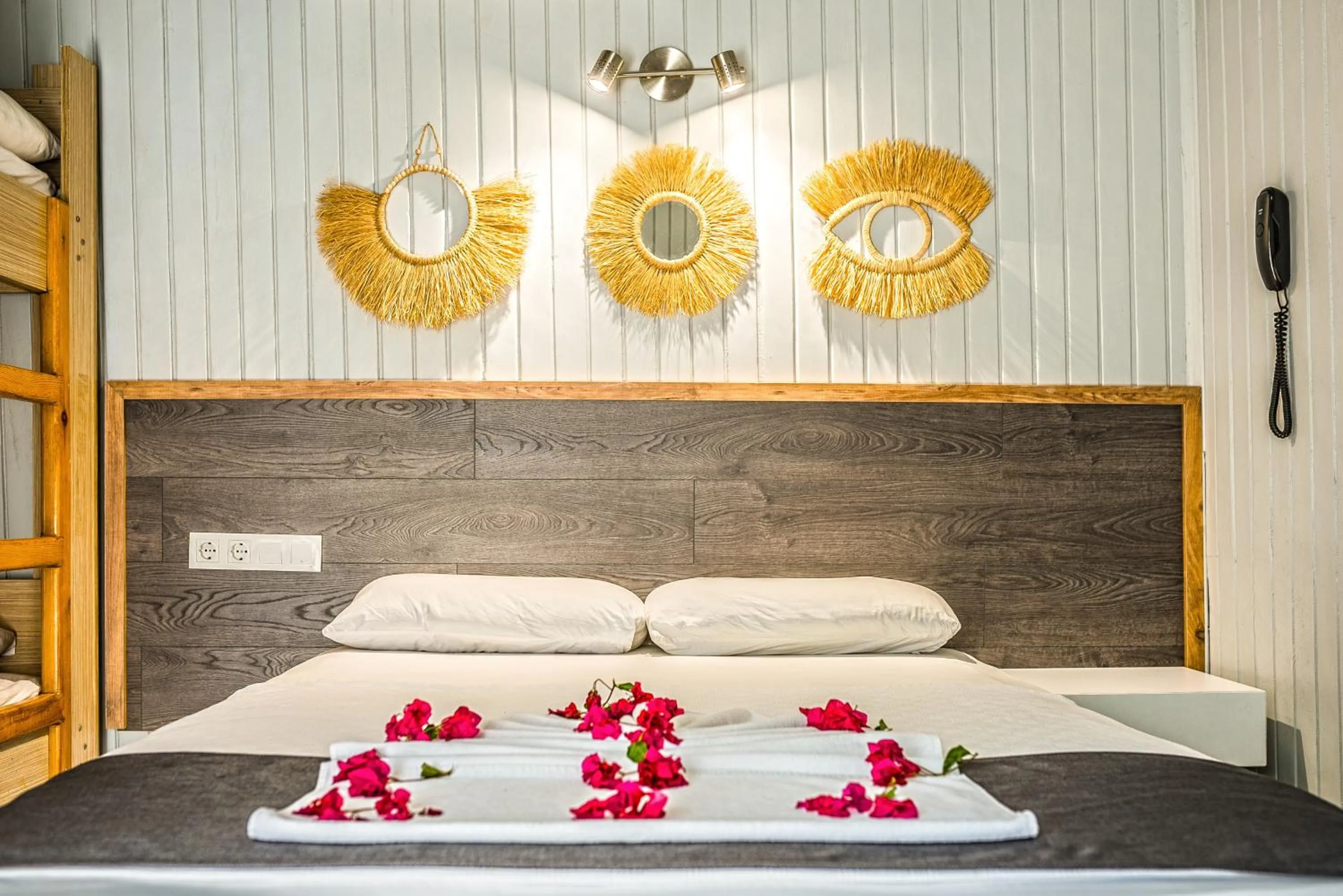 Bed in Leda Beach Hotel