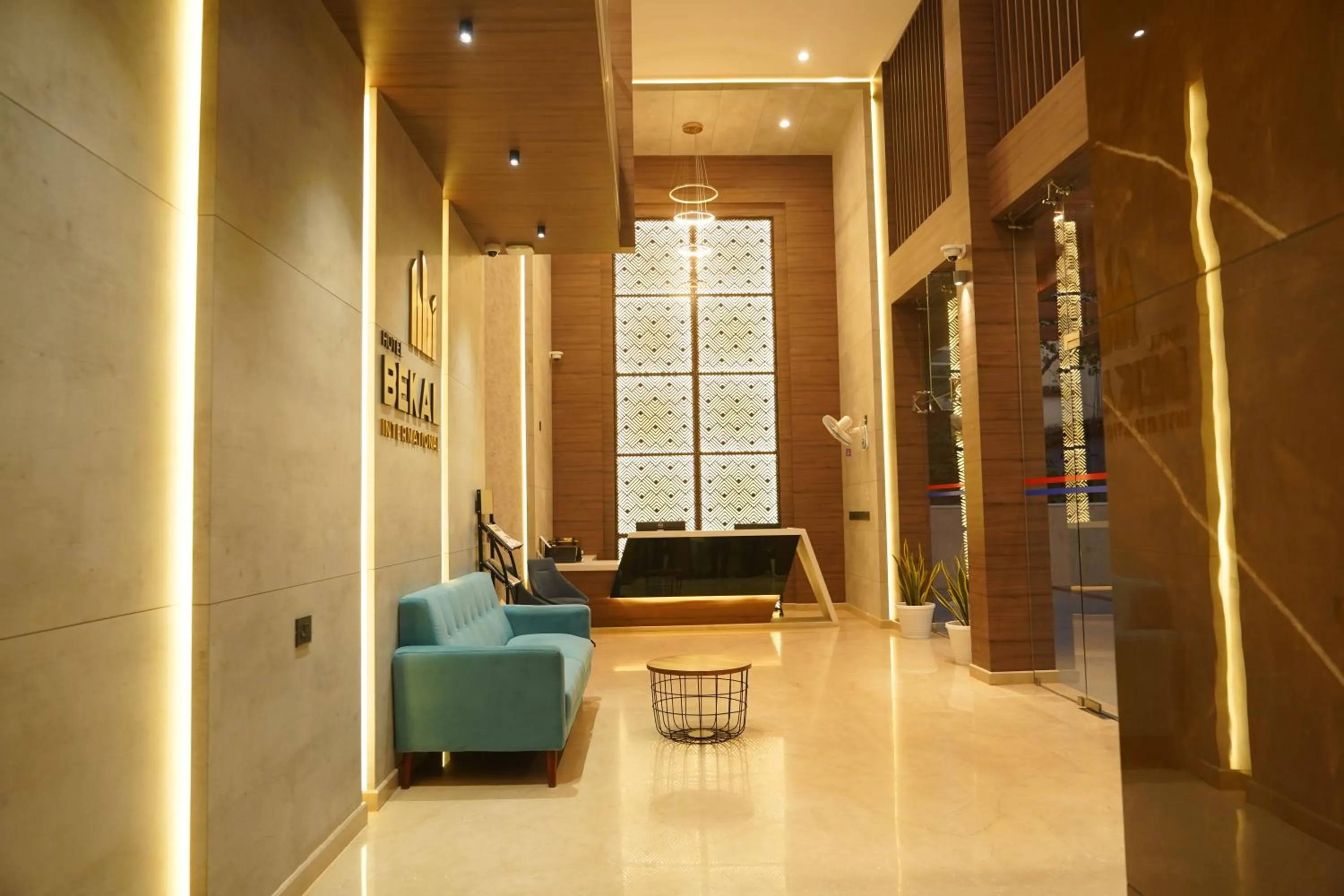 Seating area in Hotel Bekal International