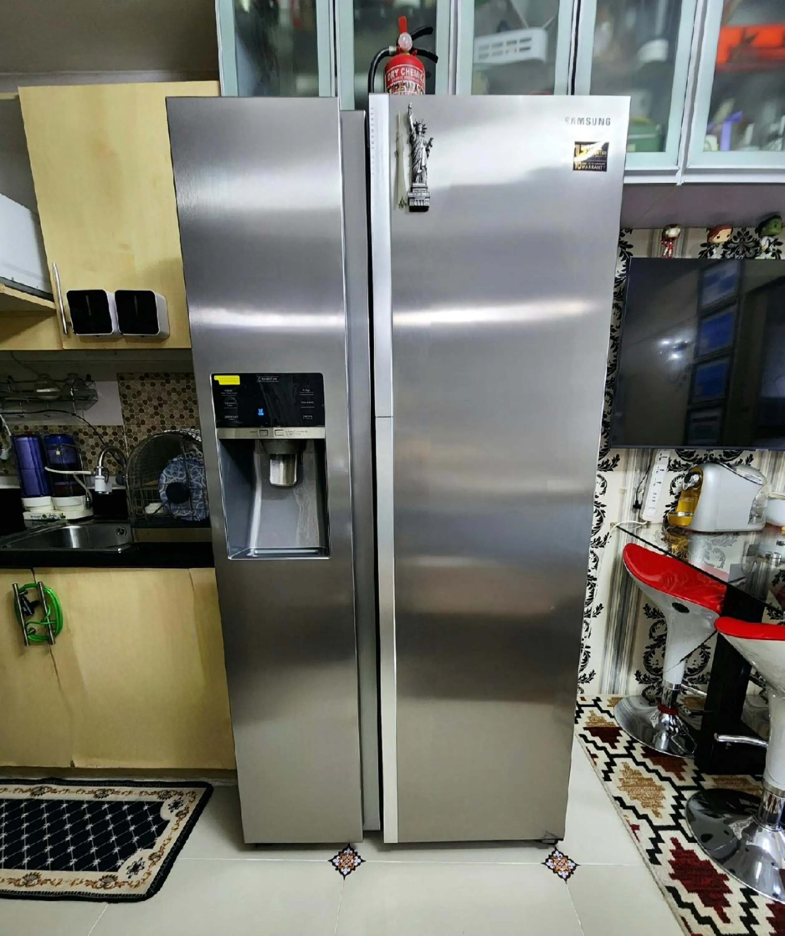 Kitchen or kitchenette in Elegant Studio at Grass Residences 1-5 persons only, Quezon City