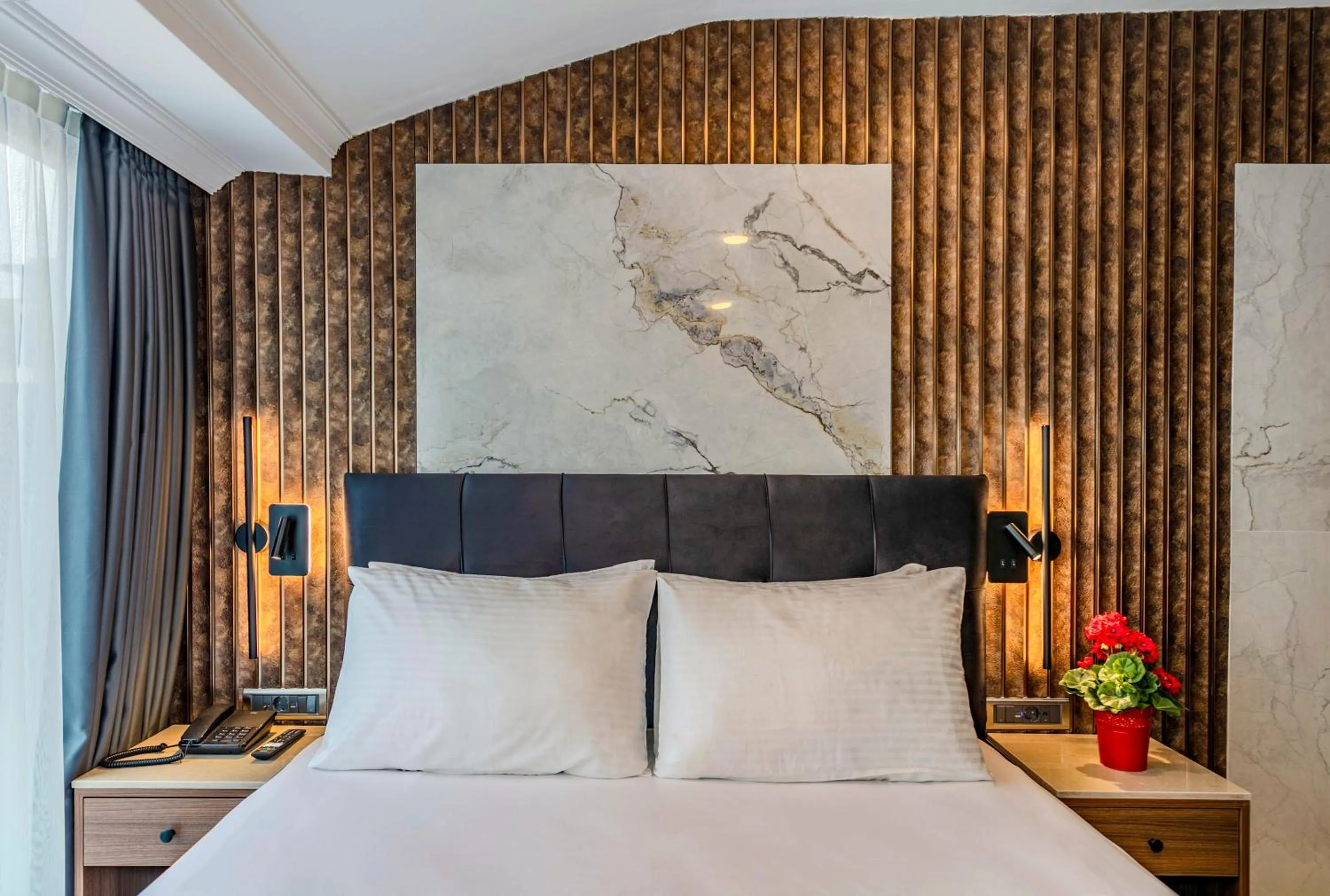 Decorative detail, Bed in Hamitbey Hotel Yenikapı