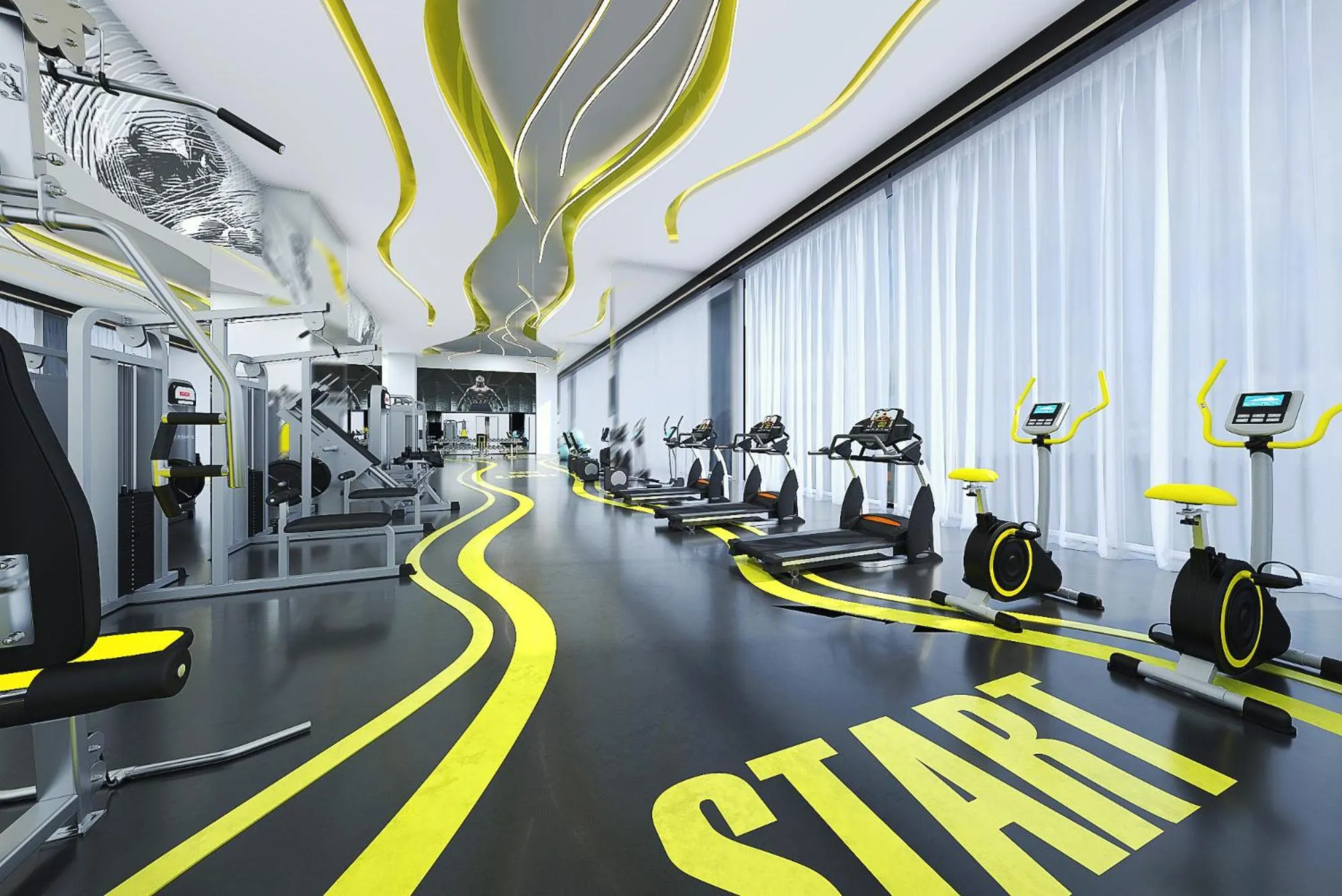 Fitness centre/facilities in Royal M Al Aqah Beach Resort by Gewan