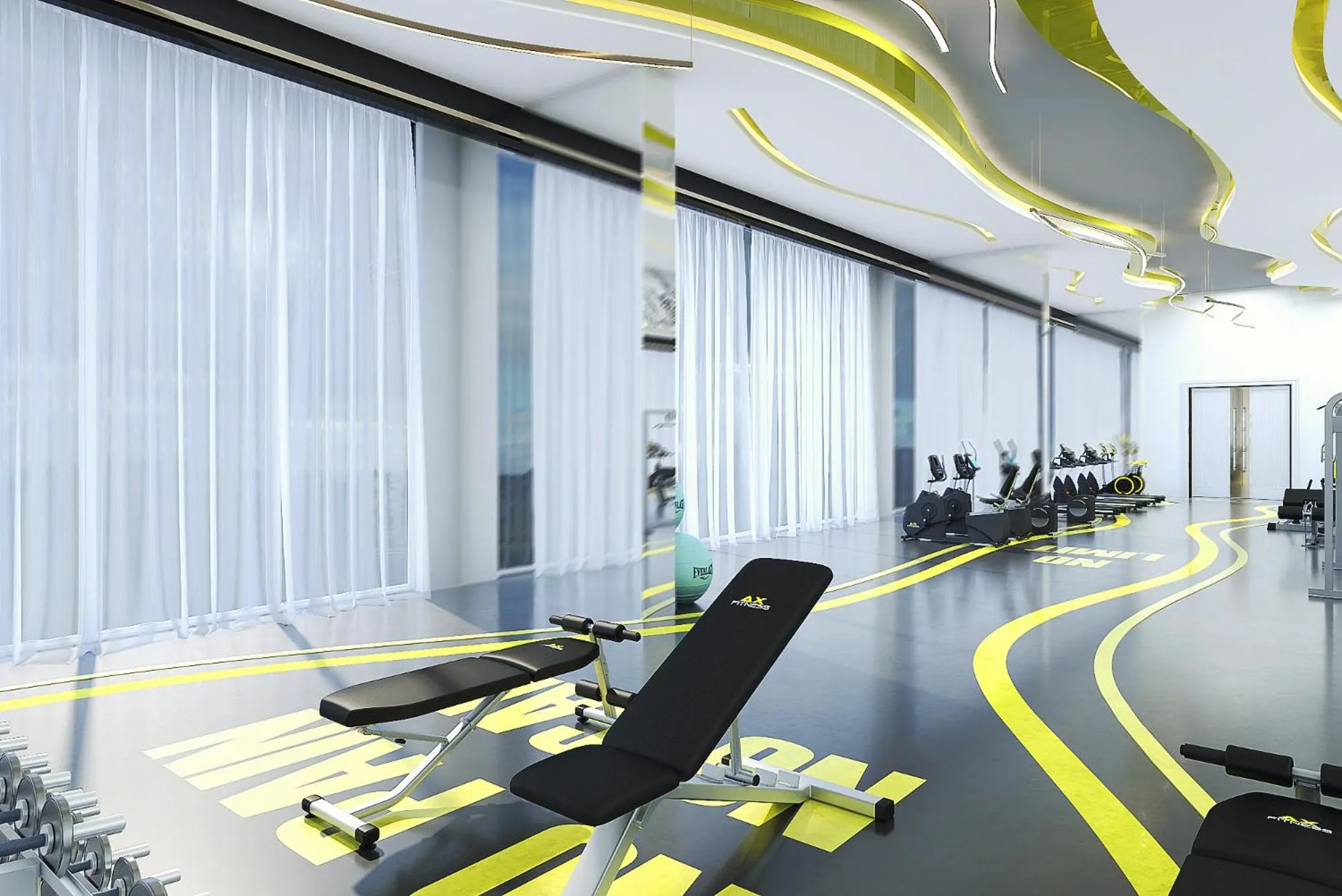Fitness centre/facilities in Royal M Al Aqah Beach Resort by Gewan