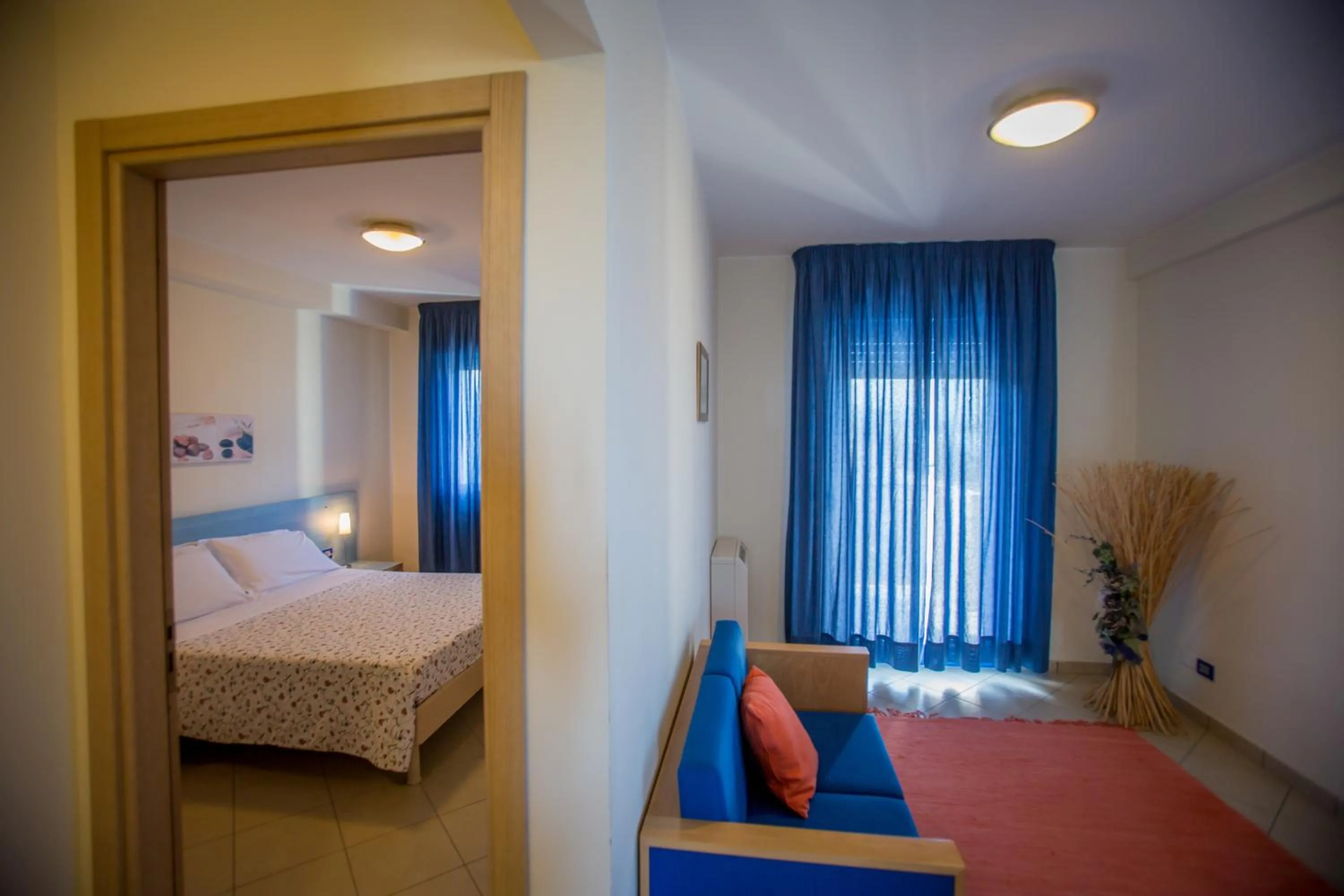 Living room, Bed in Residence Miljunka