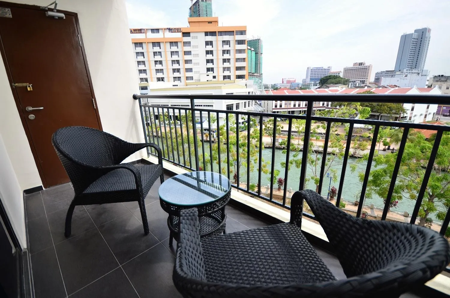 Balcony/Terrace in 906 Riverside Hotel Malacca