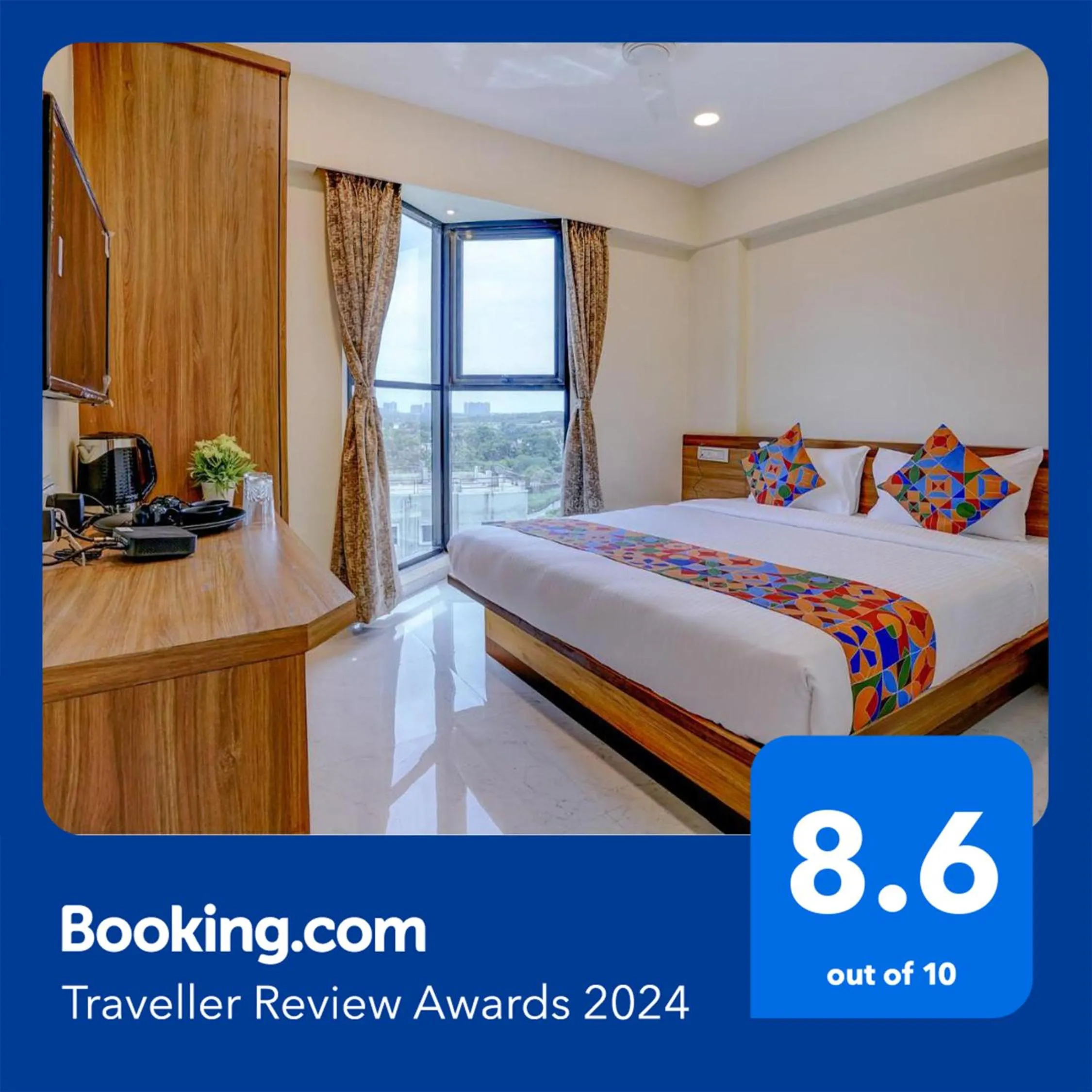 Bed in FabHotel Crystal Homes - nr Rajaram Bhiku stadium