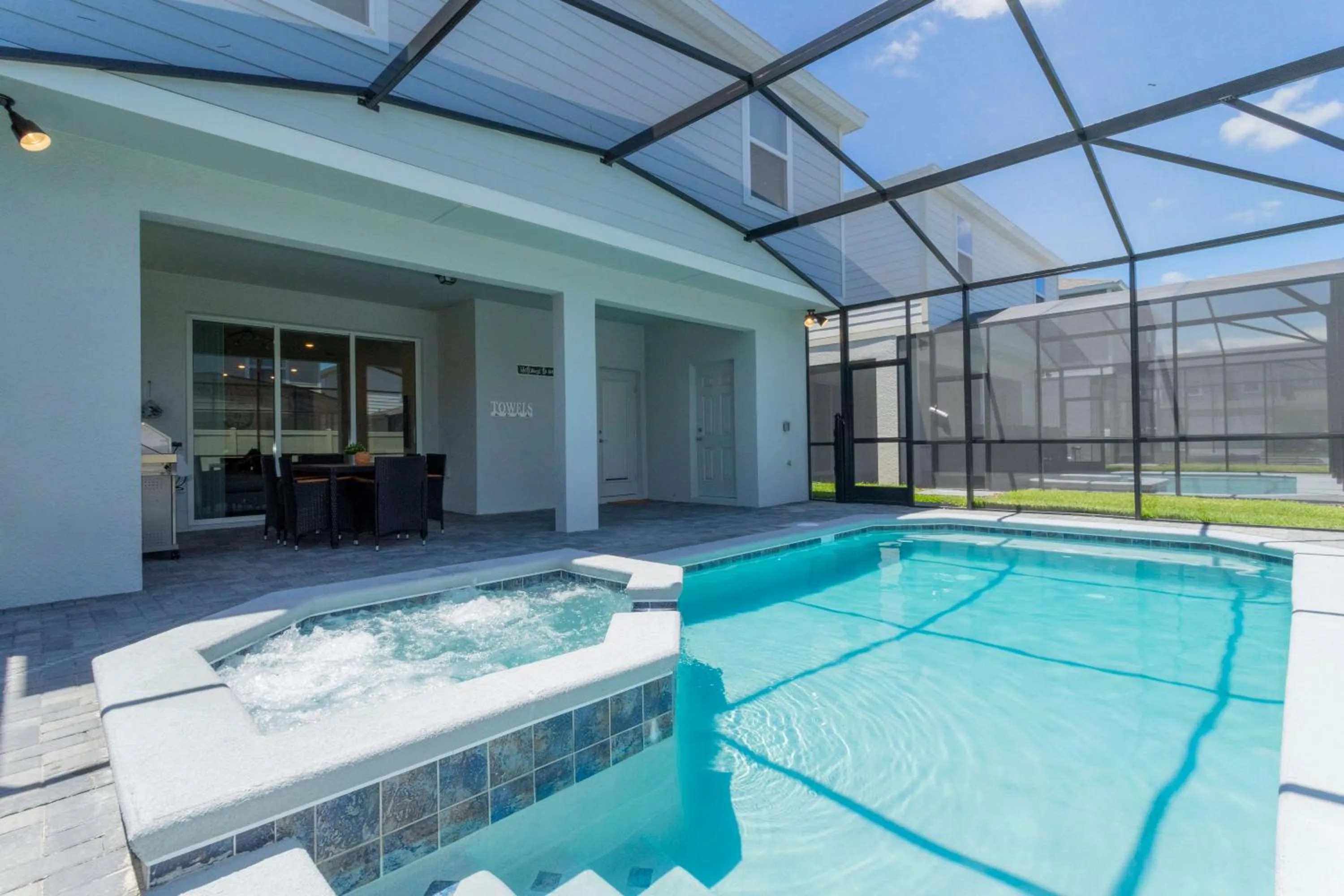 Patio in 7-bed w Pool, Game Room and Free Resort Access