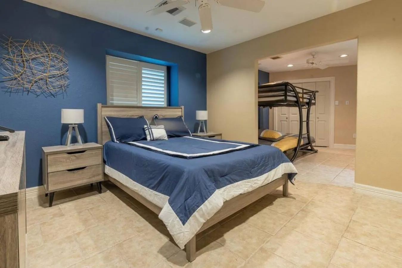 Bedroom, Bed in Huge 6 Bedroom with Pool, Spa, 85 Inch TV, Game Room