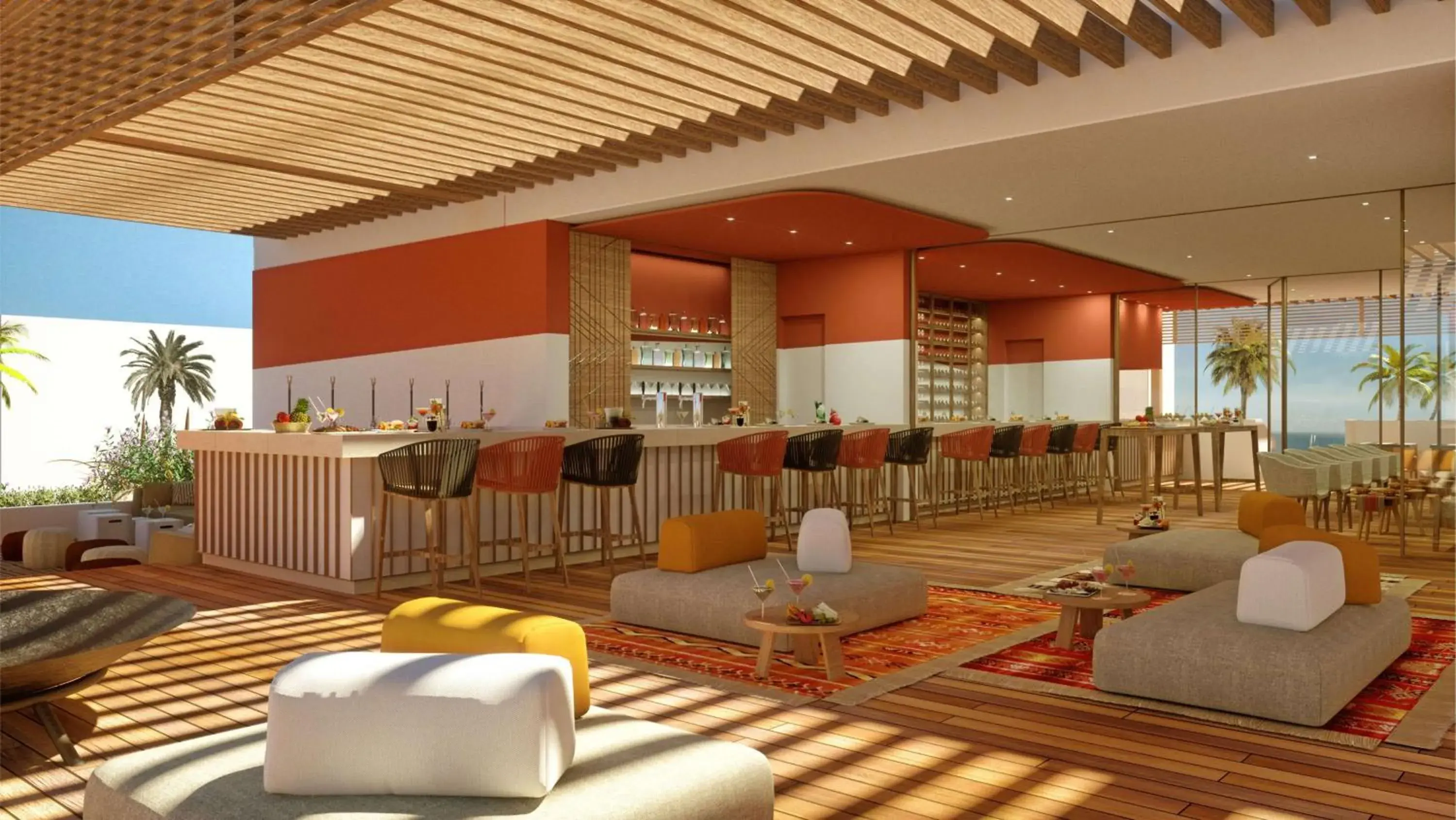 Lounge or bar in Hilton Taghazout Bay Beach Resort & Spa Lounge or bar in Hilton Taghazout Bay Beach Resort & Spa
