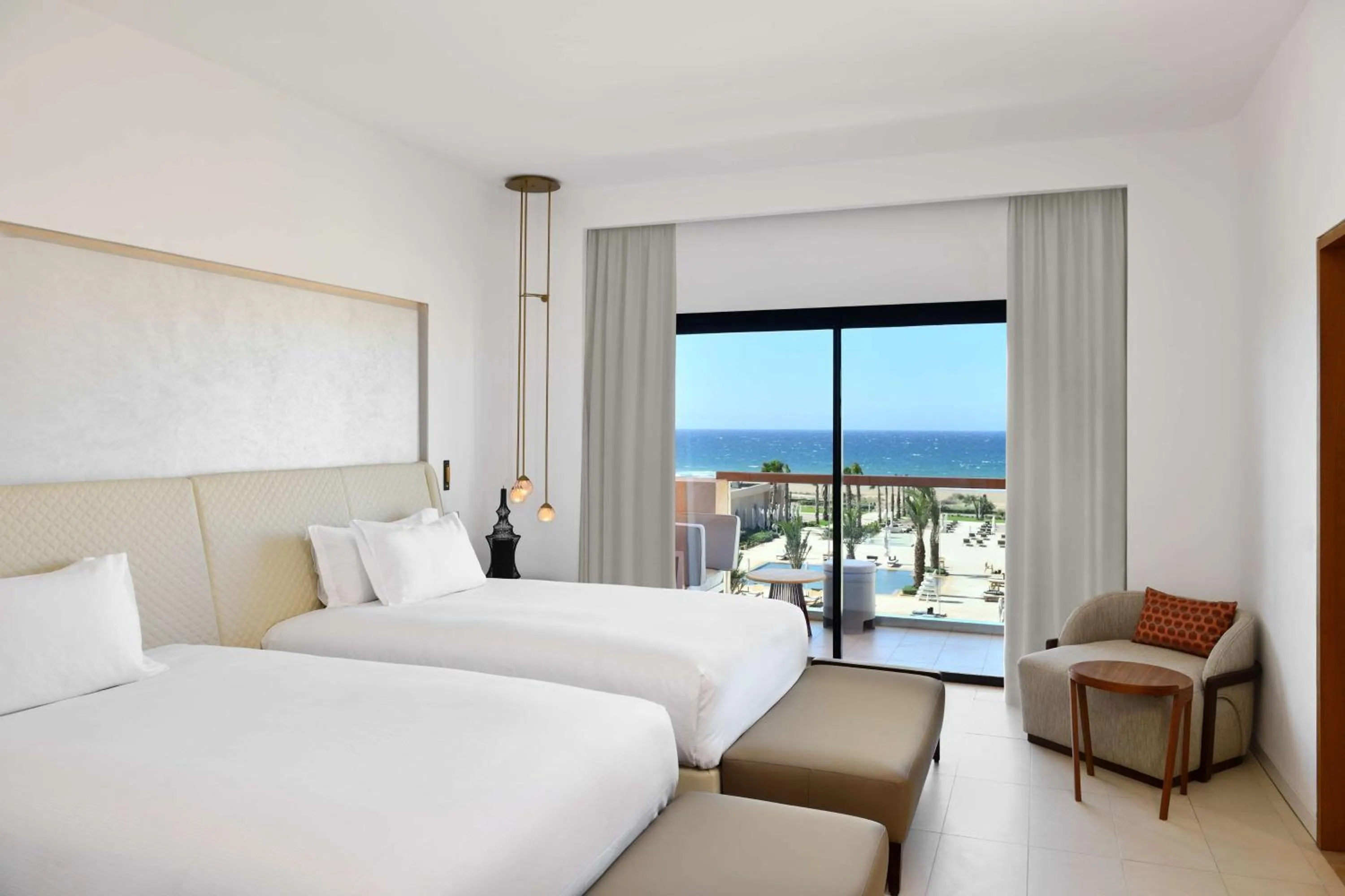 Bed in Hilton Taghazout Bay Beach Resort & Spa