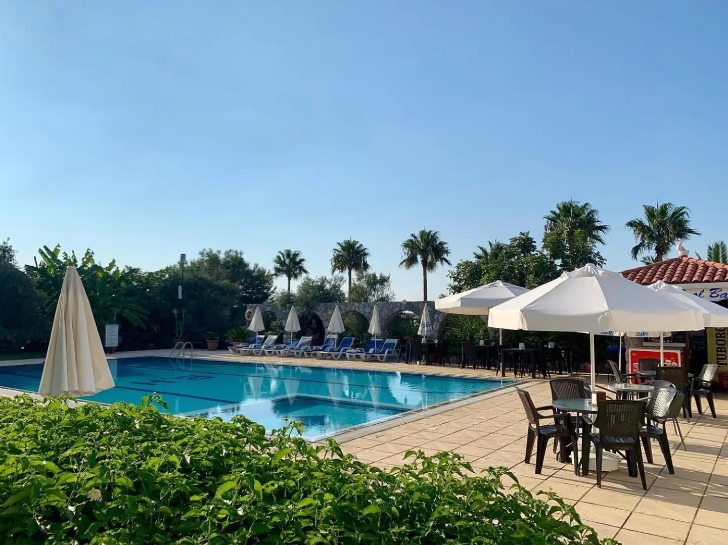 Pool view in Bare Hill Holiday Apartments