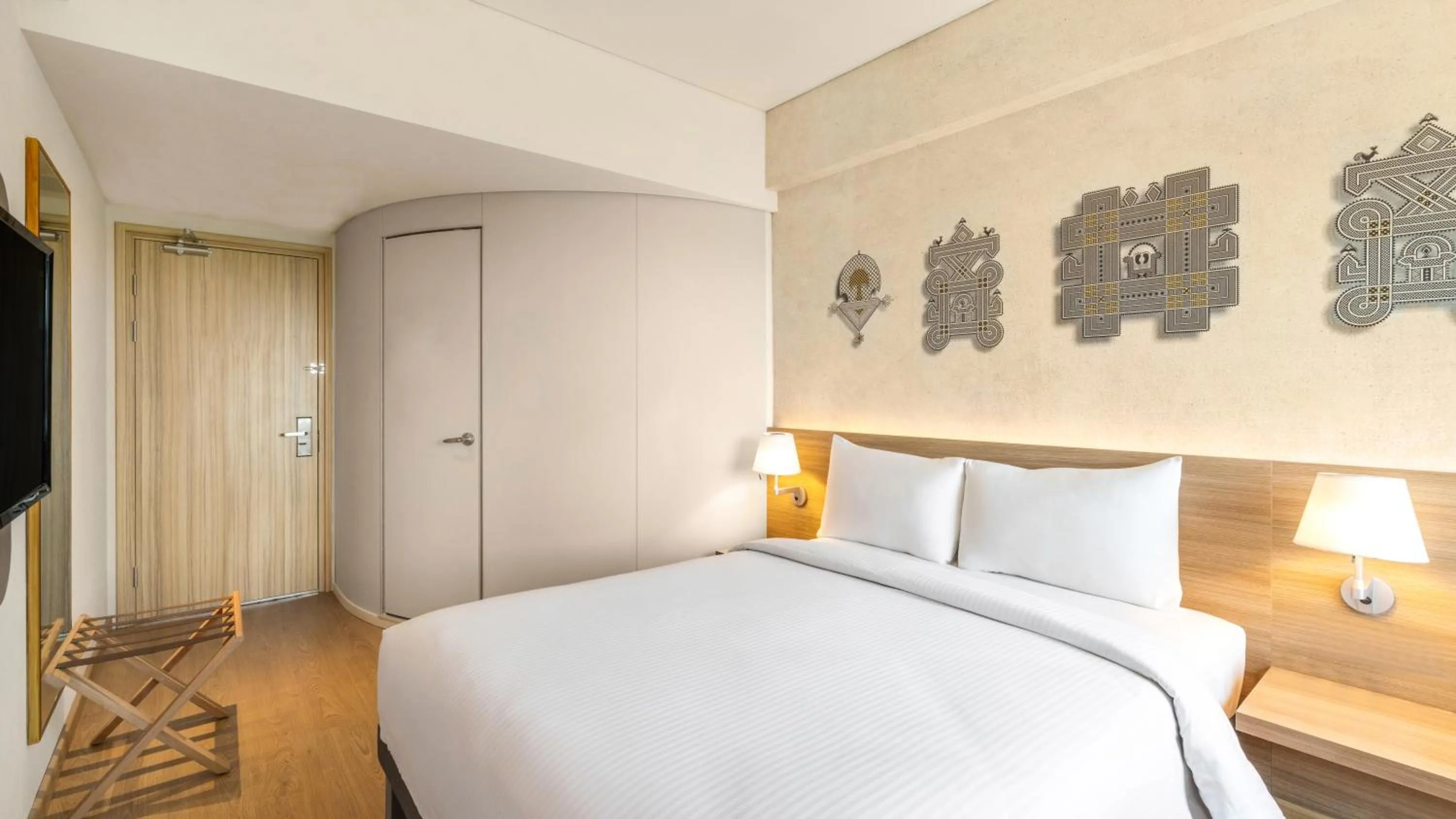 Bed in ibis Bengaluru Hebbal - An Accor Brand