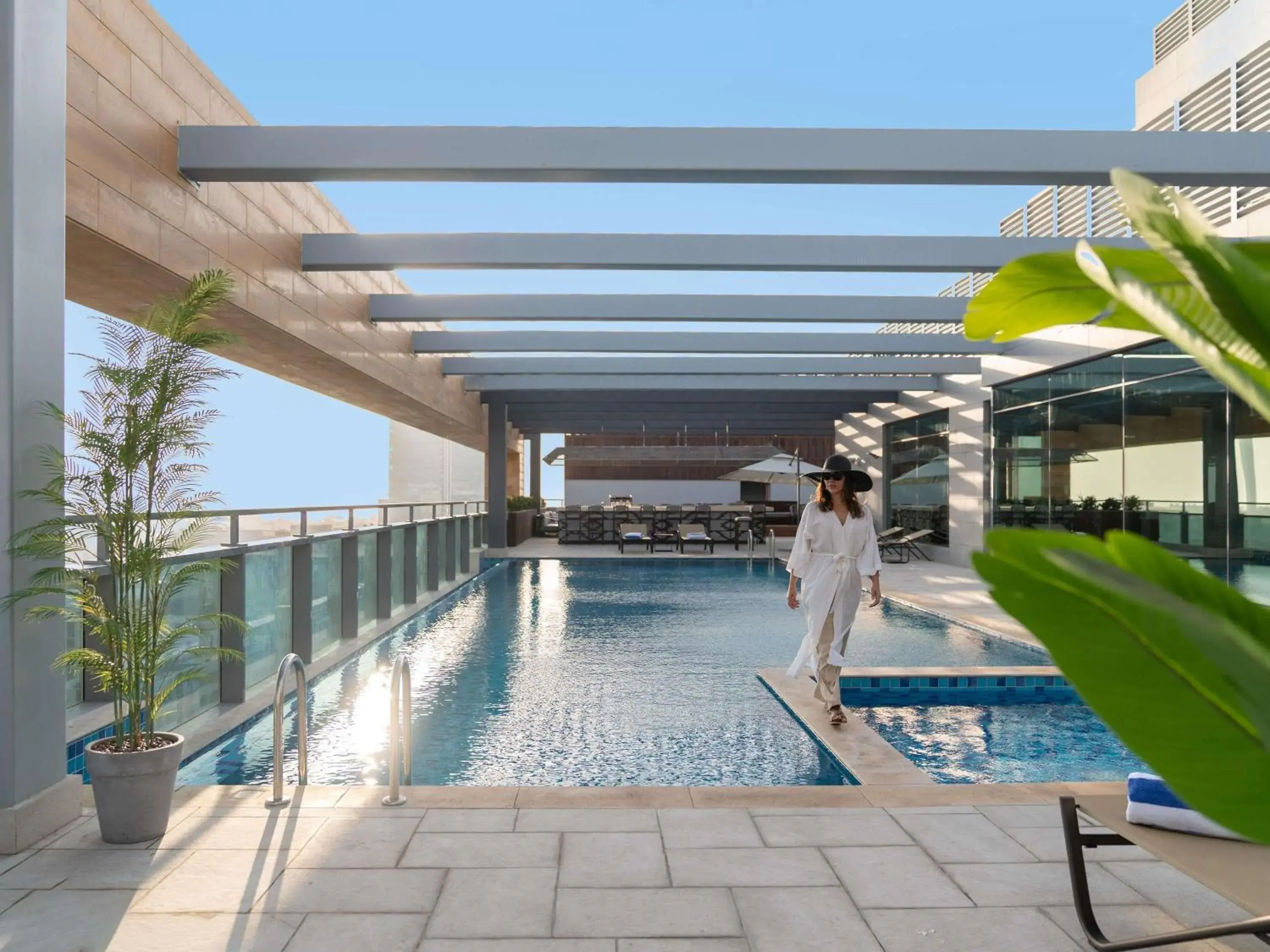 Pool view in Swissotel Living Jeddah Pool view in Swissotel Living Jeddah