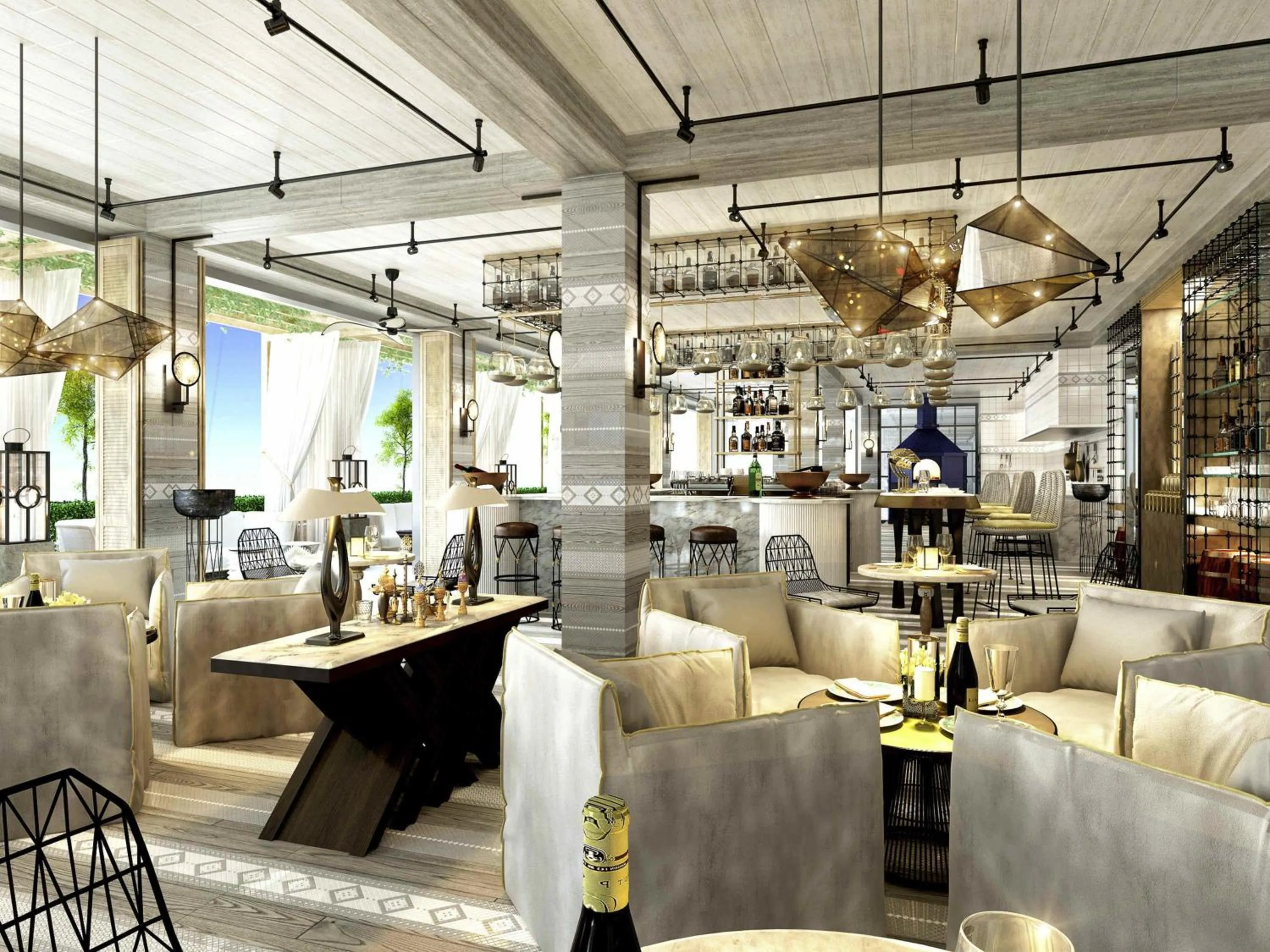 Lounge or bar in Fairmont La Marina Rabat Sale Hotel