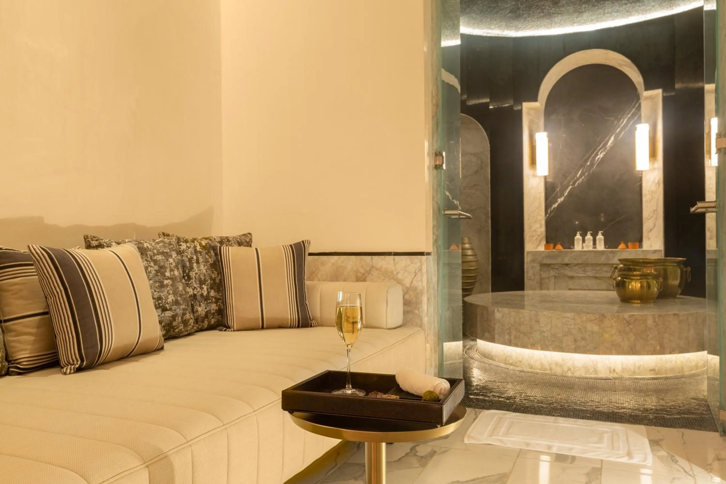 Steam room in Fairmont La Marina Rabat Sale Hotel