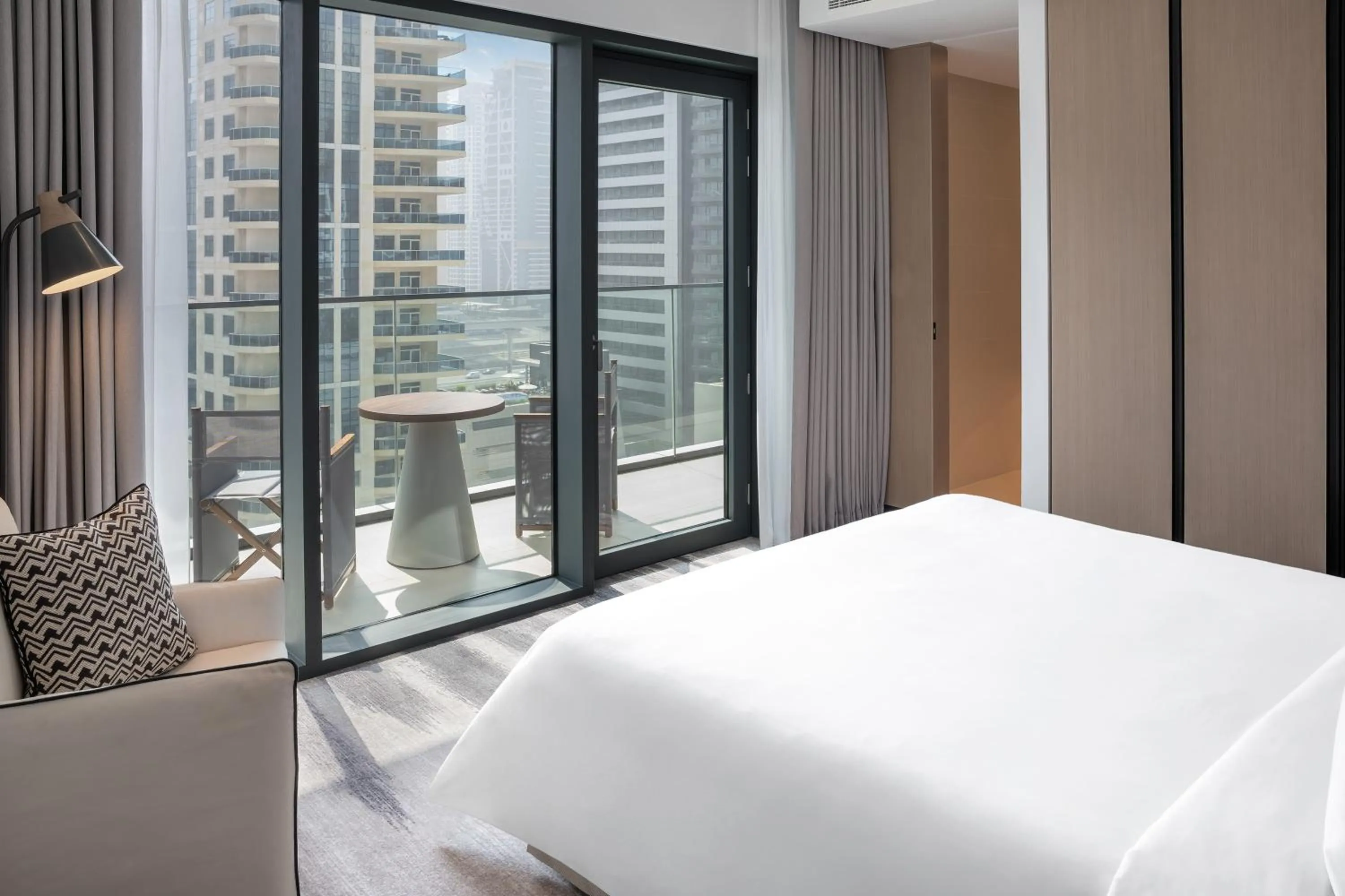 Bed in Vida Dubai Marina & Yacht Club