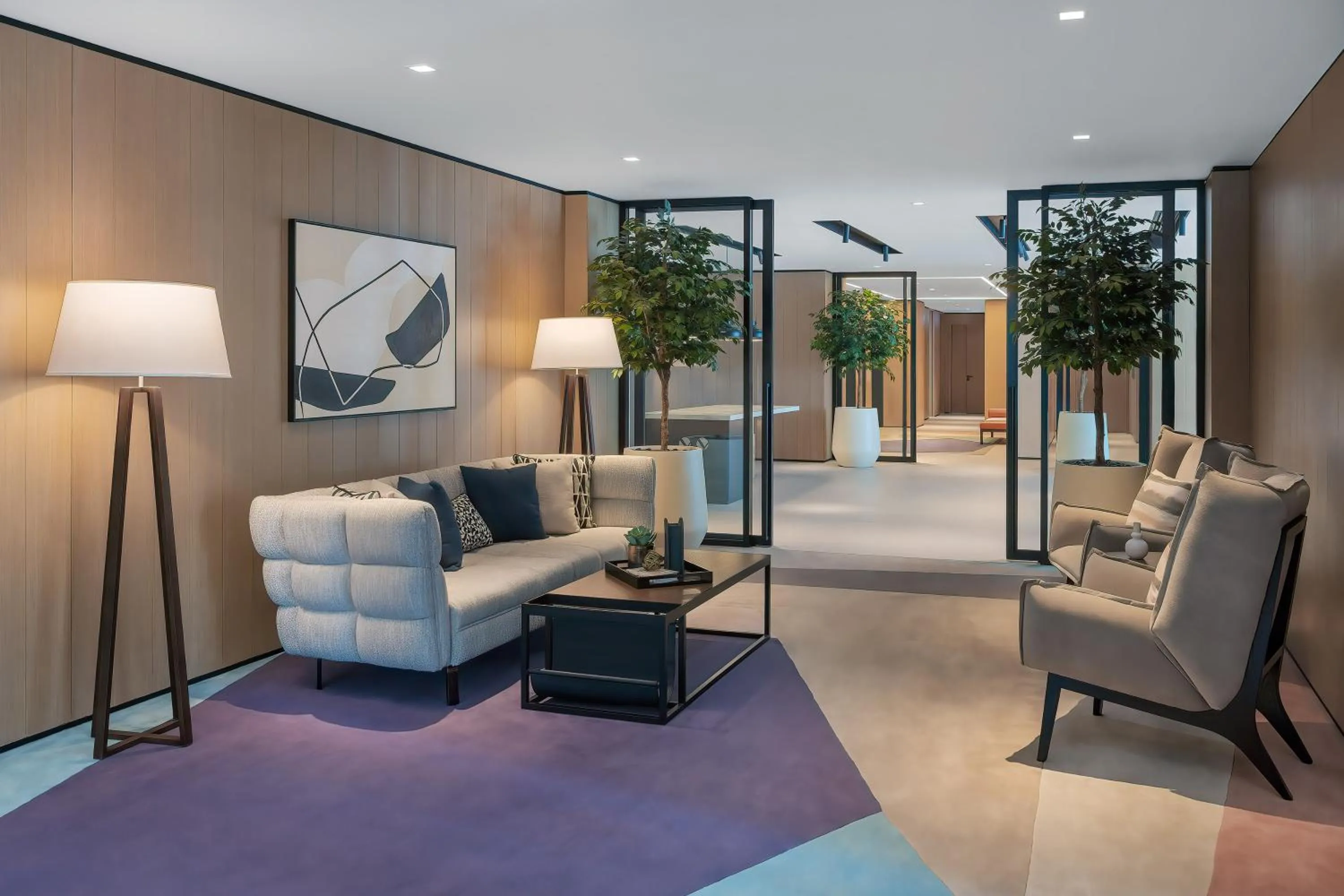 Seating area in Vida Dubai Marina & Yacht Club