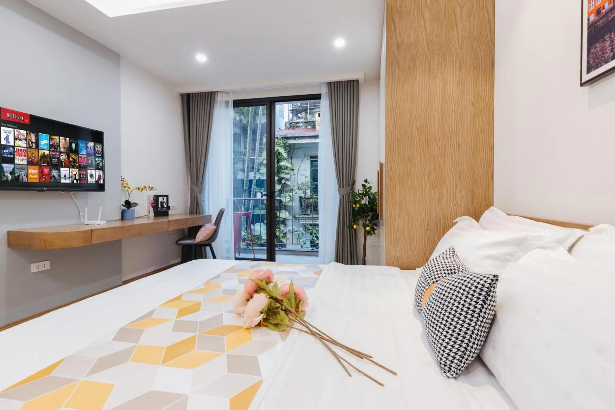 Bed in Margaery Boutique Apartment & Skyon9 Rooftop Bar