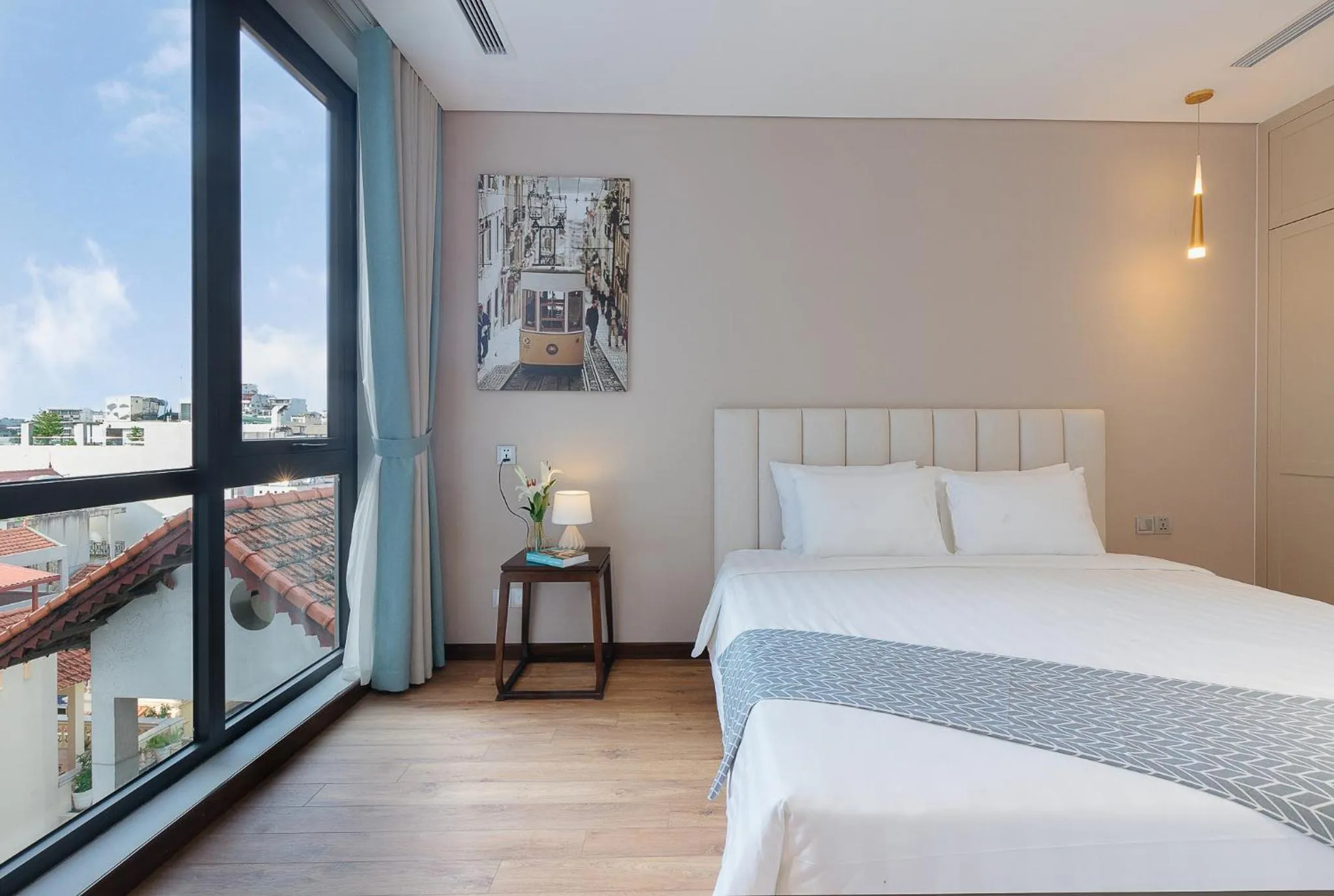 Bed in Margaery Boutique Apartment & Skyon9 Rooftop Bar